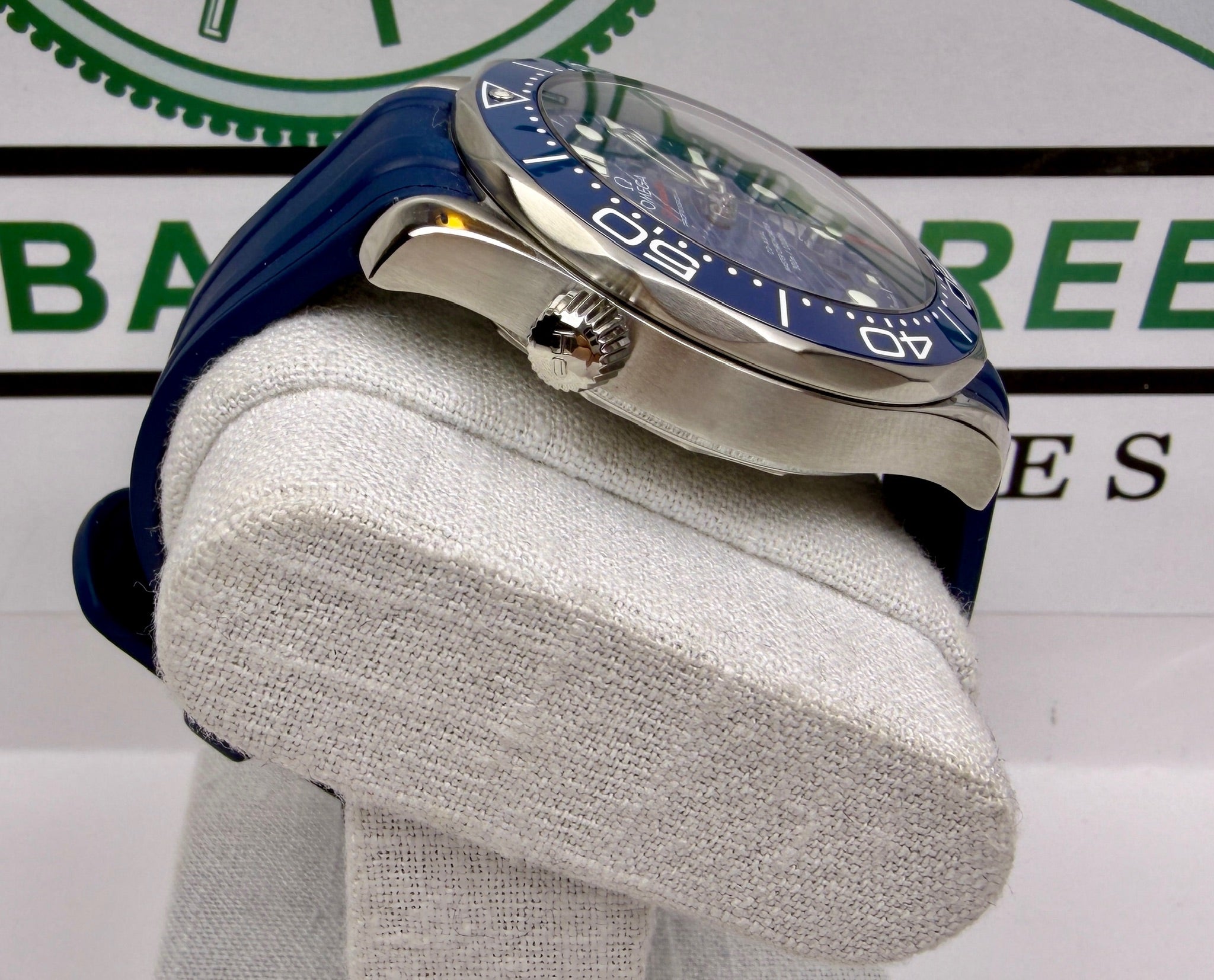Case #299 — Omega Seamaster Diver 300M Blue on Rubber  Ref. 210.32.42.20.03.001