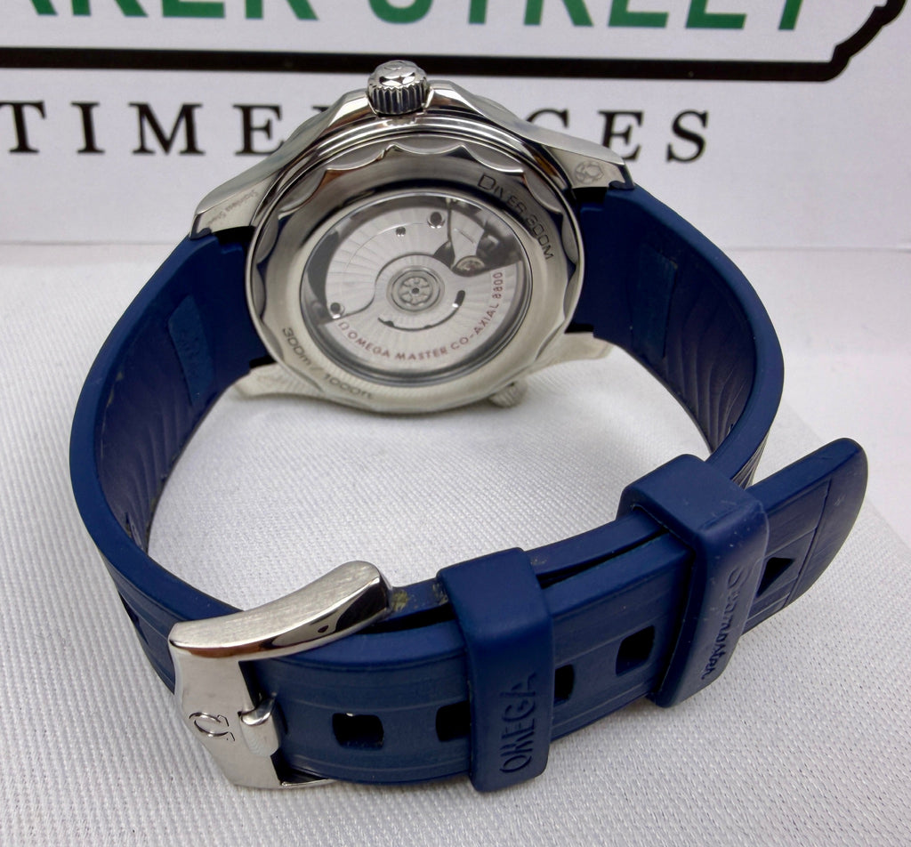 Case #299 — Omega Seamaster Diver 300M Blue on Rubber  Ref. 210.32.42.20.03.001