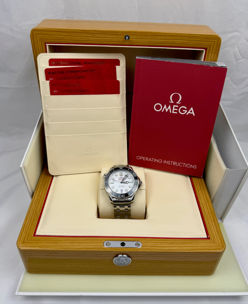 Case #301 — Omega Seamaster Diver 300M White Dial  Ref. 210.30.42.20.04.001