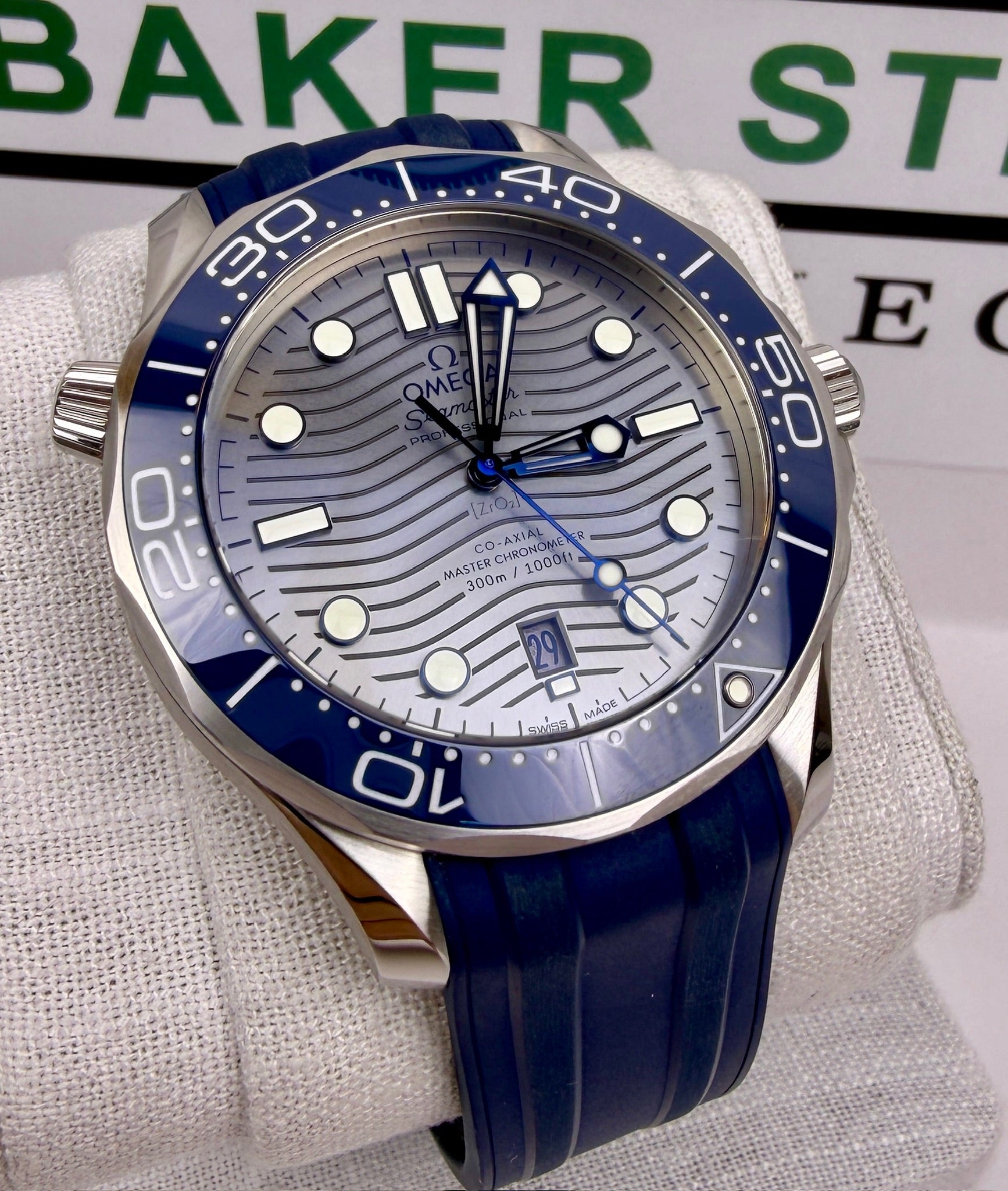 Case #303 — Omega Seamaster Diver 300M Grey Dial on Rubber  Ref. 210.32.42.20.06.001