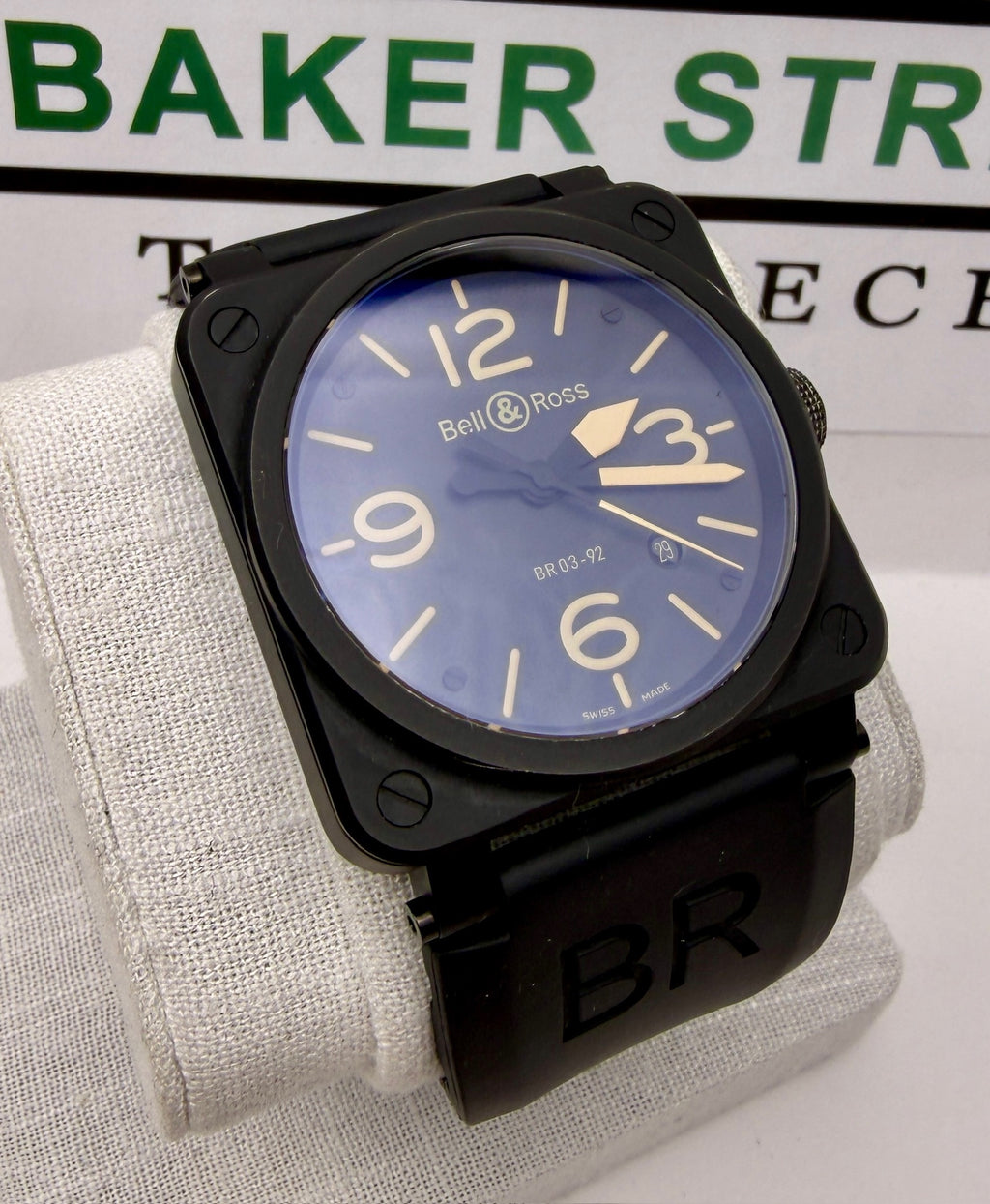Case #336 — Bell & Ross BR 03-92 Black PVD “Tan Numerals”  Ref. BR03-92-S-00620