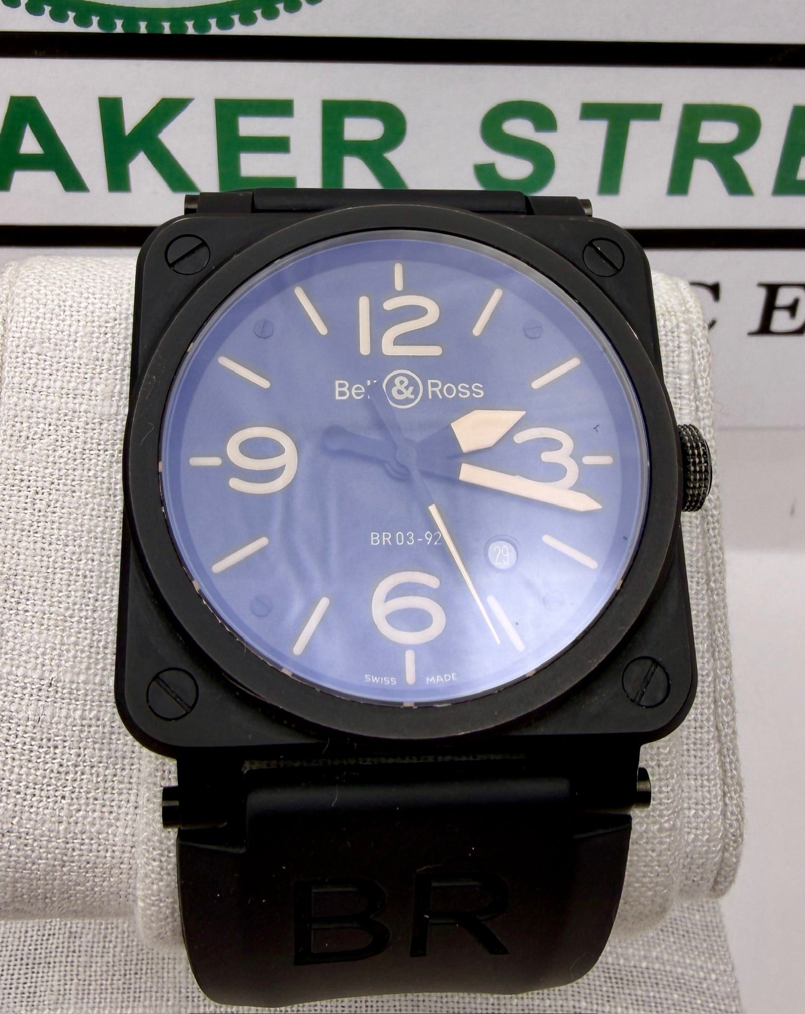 Case #336 — Bell & Ross BR 03-92 Black PVD “Tan Numerals”  Ref. BR03-92-S-00620