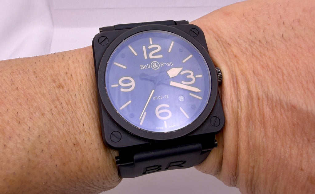 Case #336 — Bell & Ross BR 03-92 Black PVD “Tan Numerals”  Ref. BR03-92-S-00620