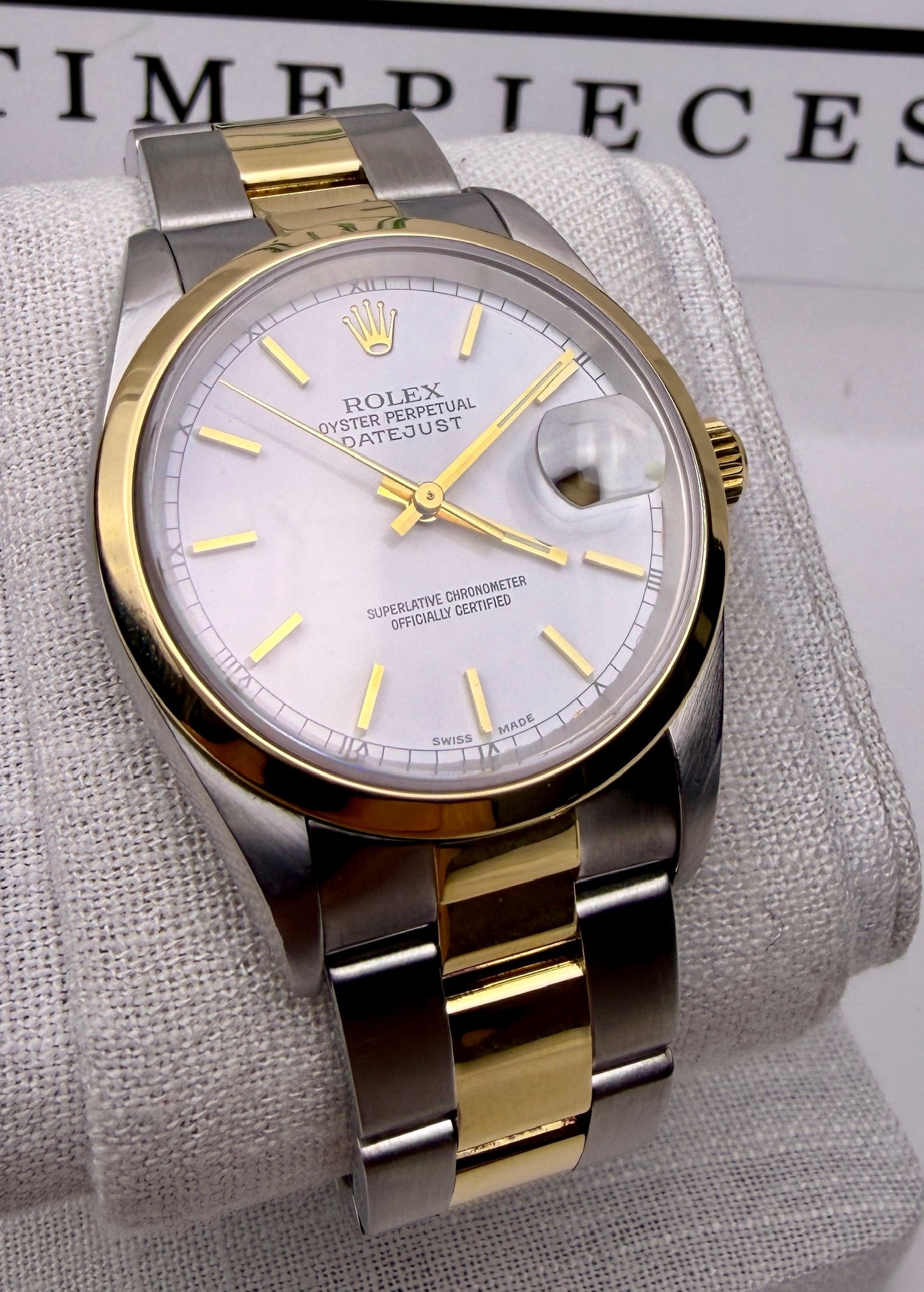 Case #365 — Rolex Oyster Perpetual Date Gold/Steel White Dial Ref. 15203