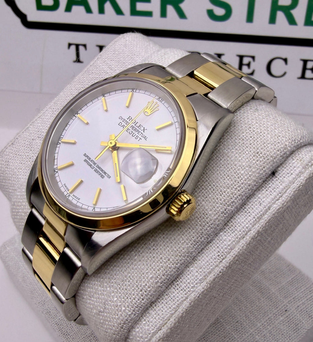 Case #365 — Rolex Oyster Perpetual Date Gold/Steel White Dial Ref. 15203