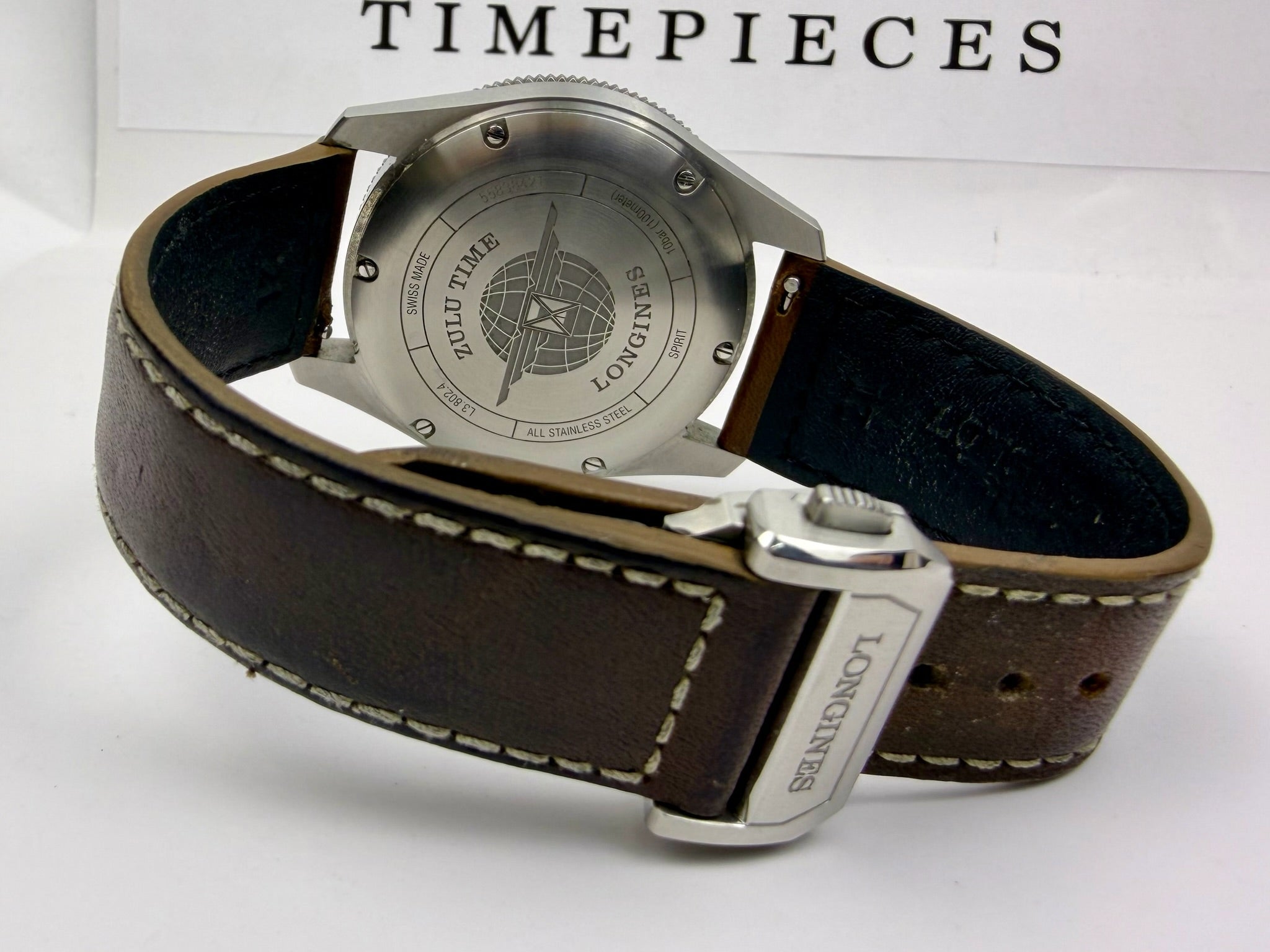 Case #314 — Longines Spirit Zulu Time GMT Green  Ref. L3.802.4.63.2