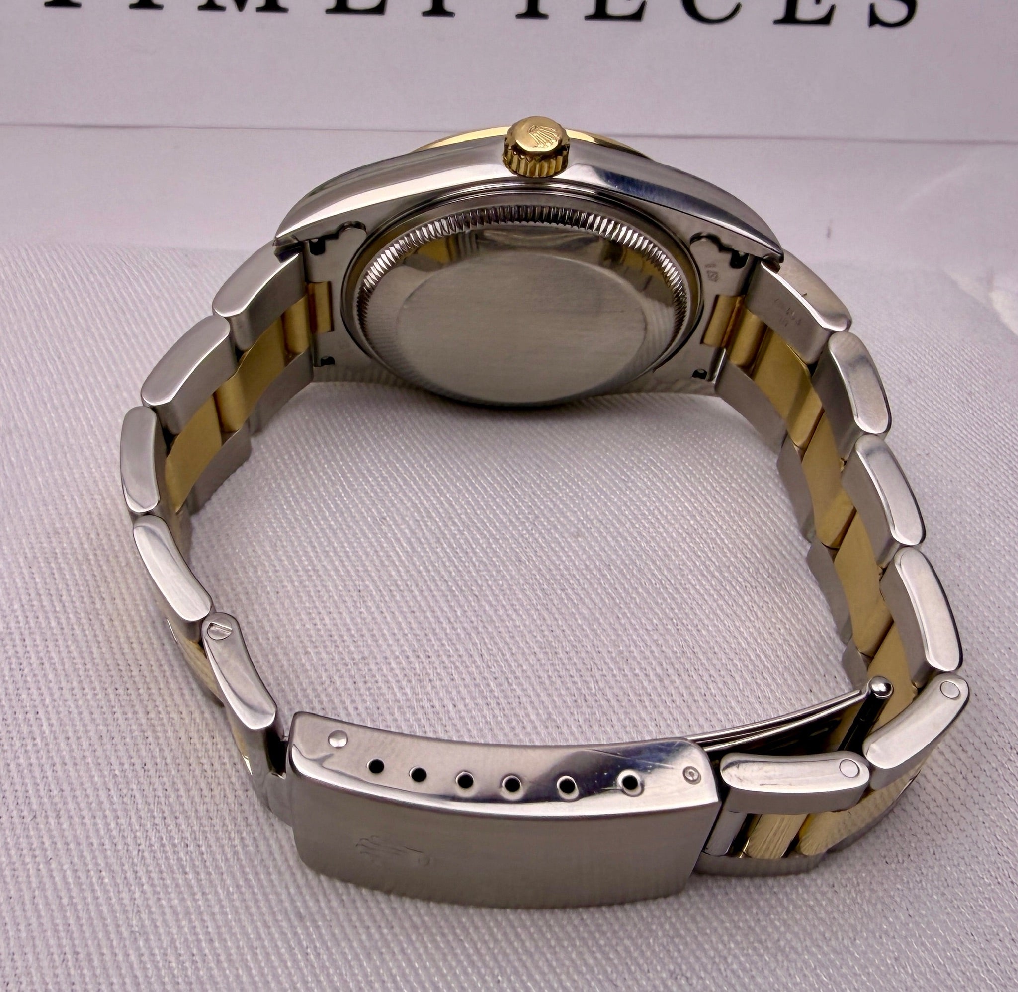 Case #365 — Rolex Oyster Perpetual Date Gold/Steel White Dial Ref. 15203