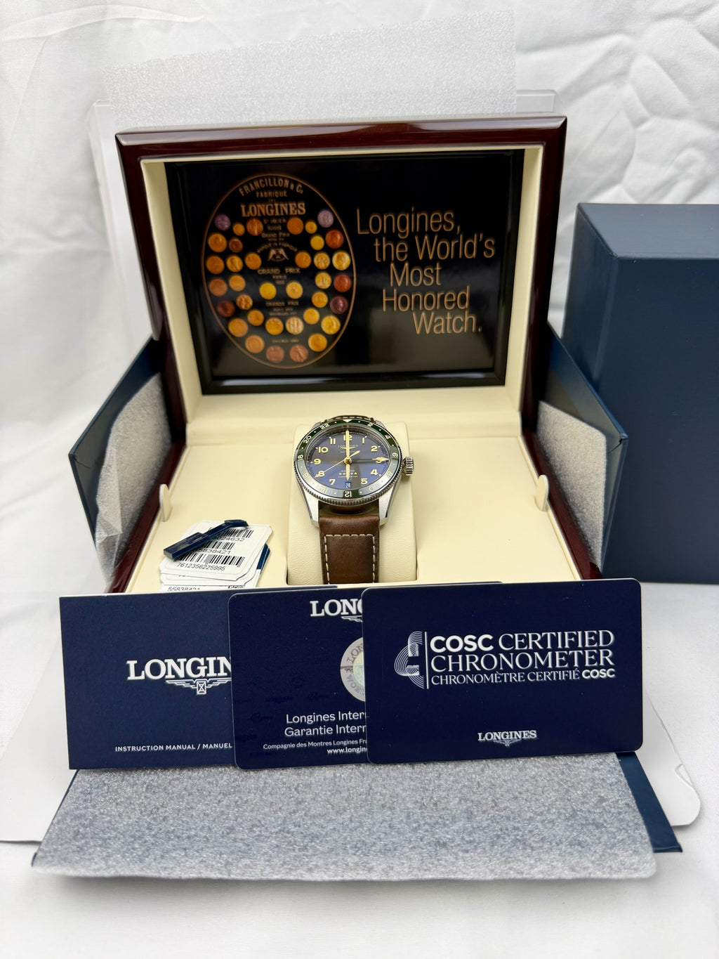 Case #314 — Longines Spirit Zulu Time GMT Green  Ref. L3.802.4.63.2