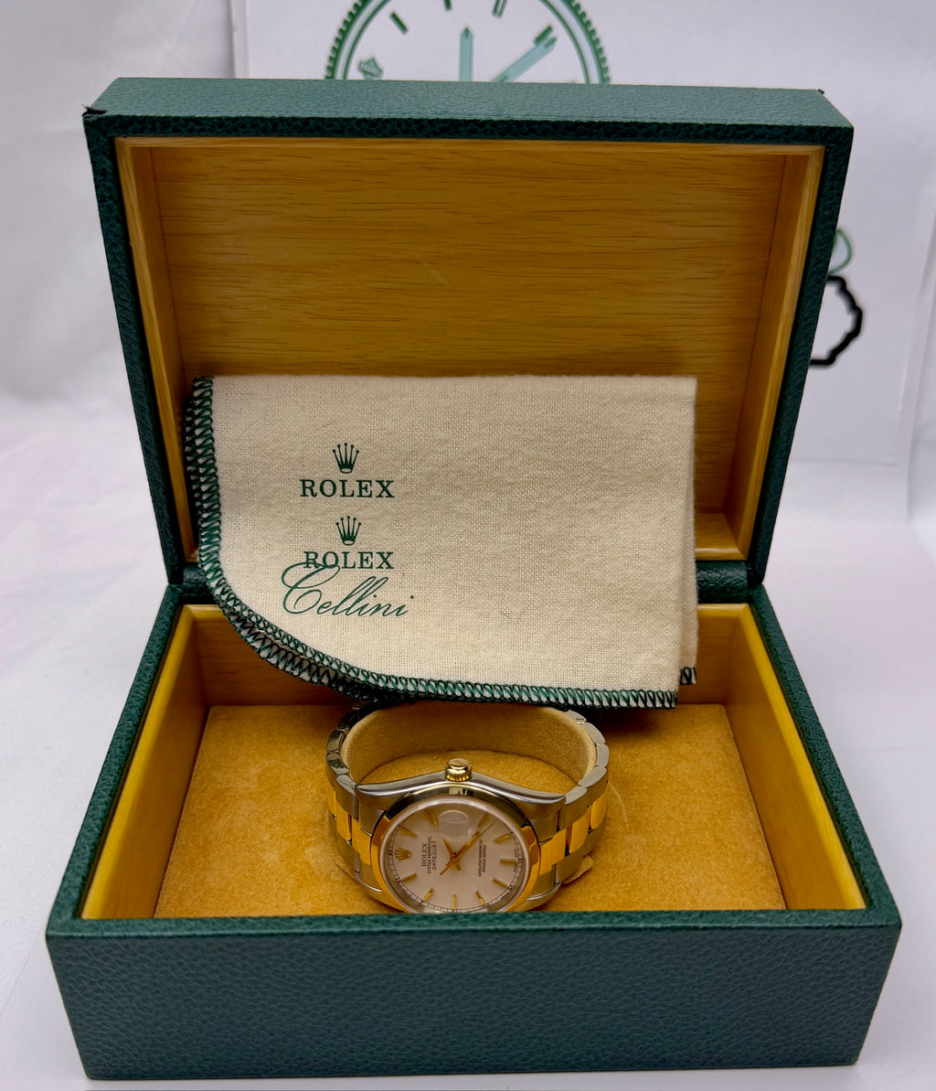Case #365 — Rolex Oyster Perpetual Date Gold/Steel White Dial Ref. 15203