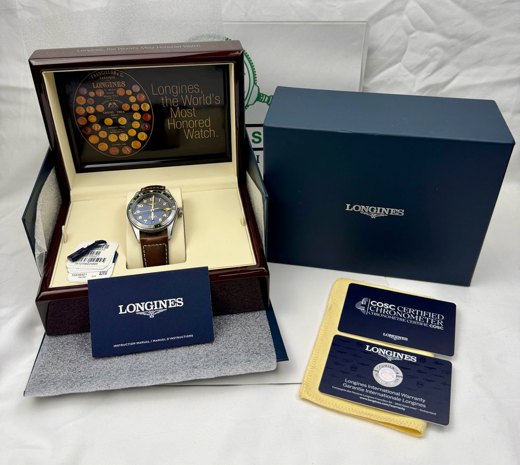 Case #314 — Longines Spirit Zulu Time GMT Green  Ref. L3.802.4.63.2