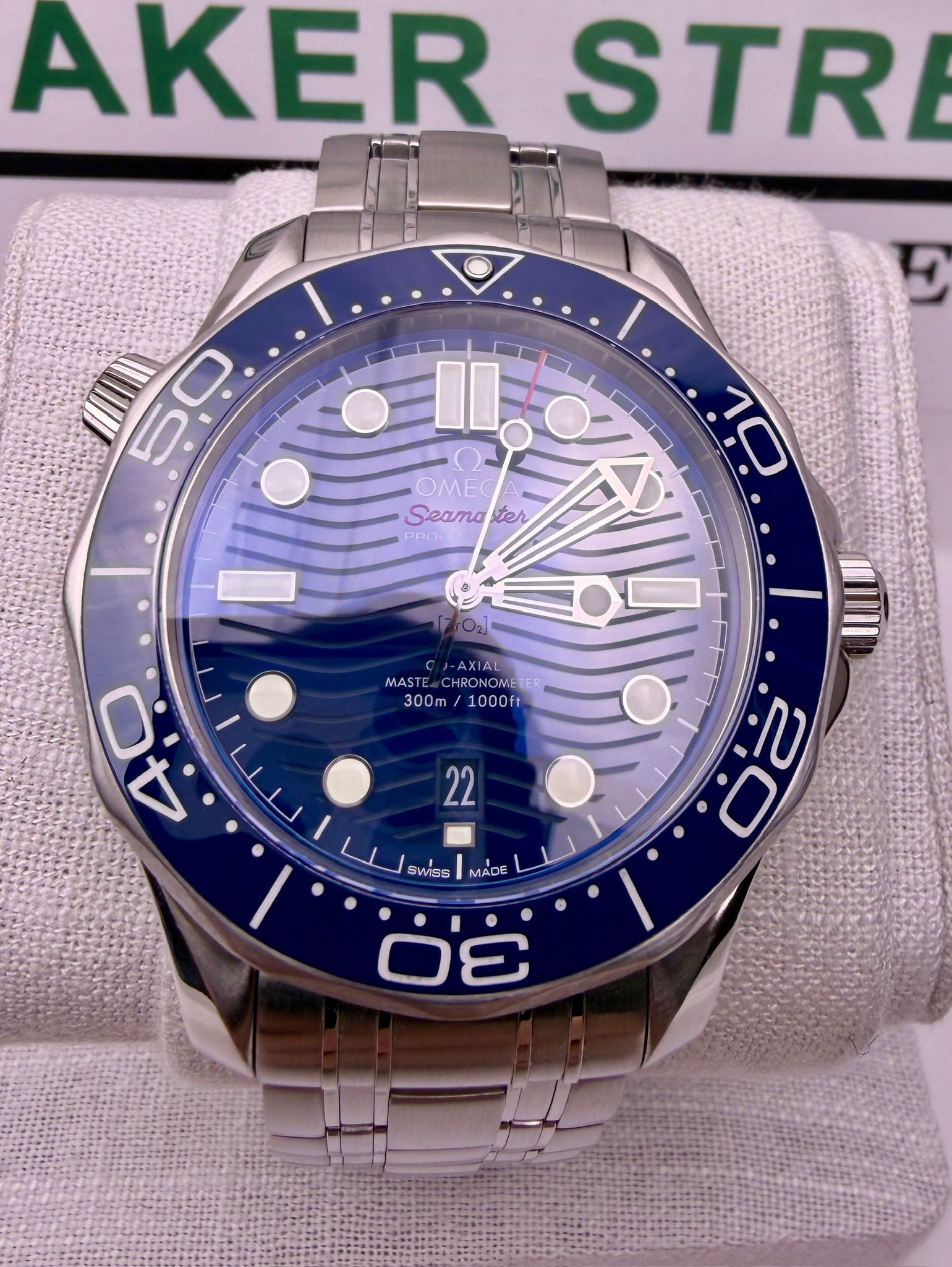Case #374 — Omega Seamaster Diver 300M Blue on Steel Ref. 210.30.42.20.03.001
