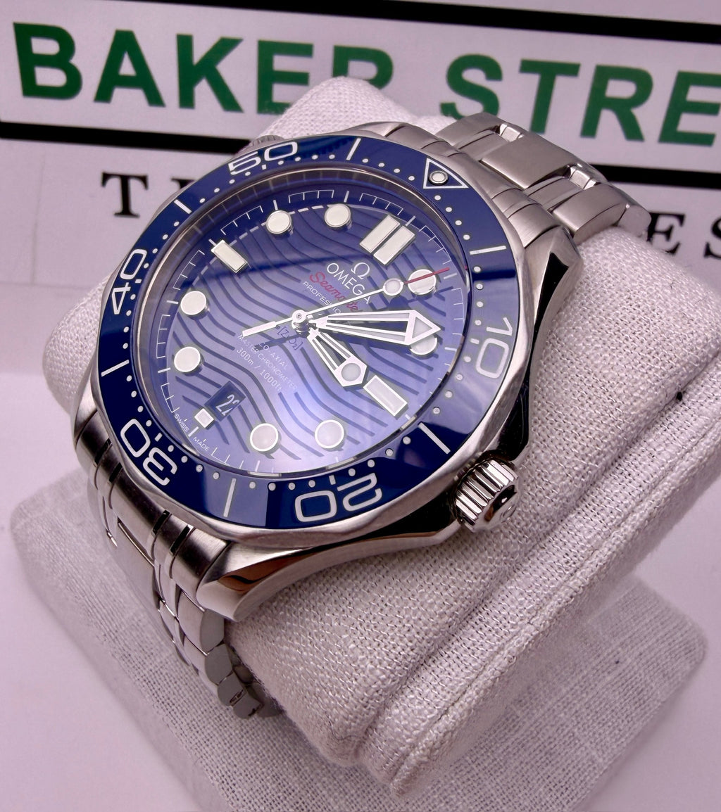 Case #374 — Omega Seamaster Diver 300M Blue on Steel Ref. 210.30.42.20.03.001