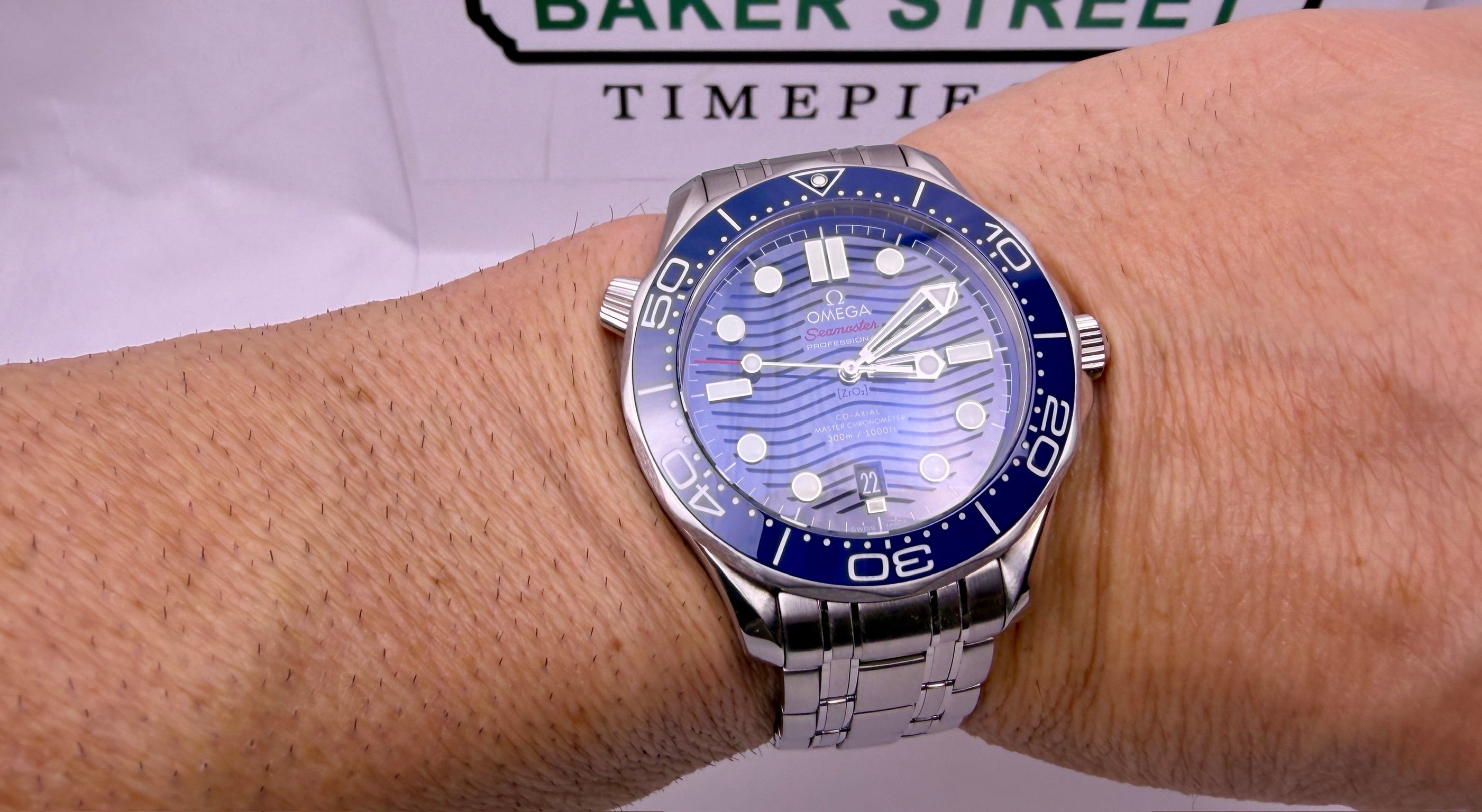 Case #374 — Omega Seamaster Diver 300M Blue on Steel Ref. 210.30.42.20.03.001