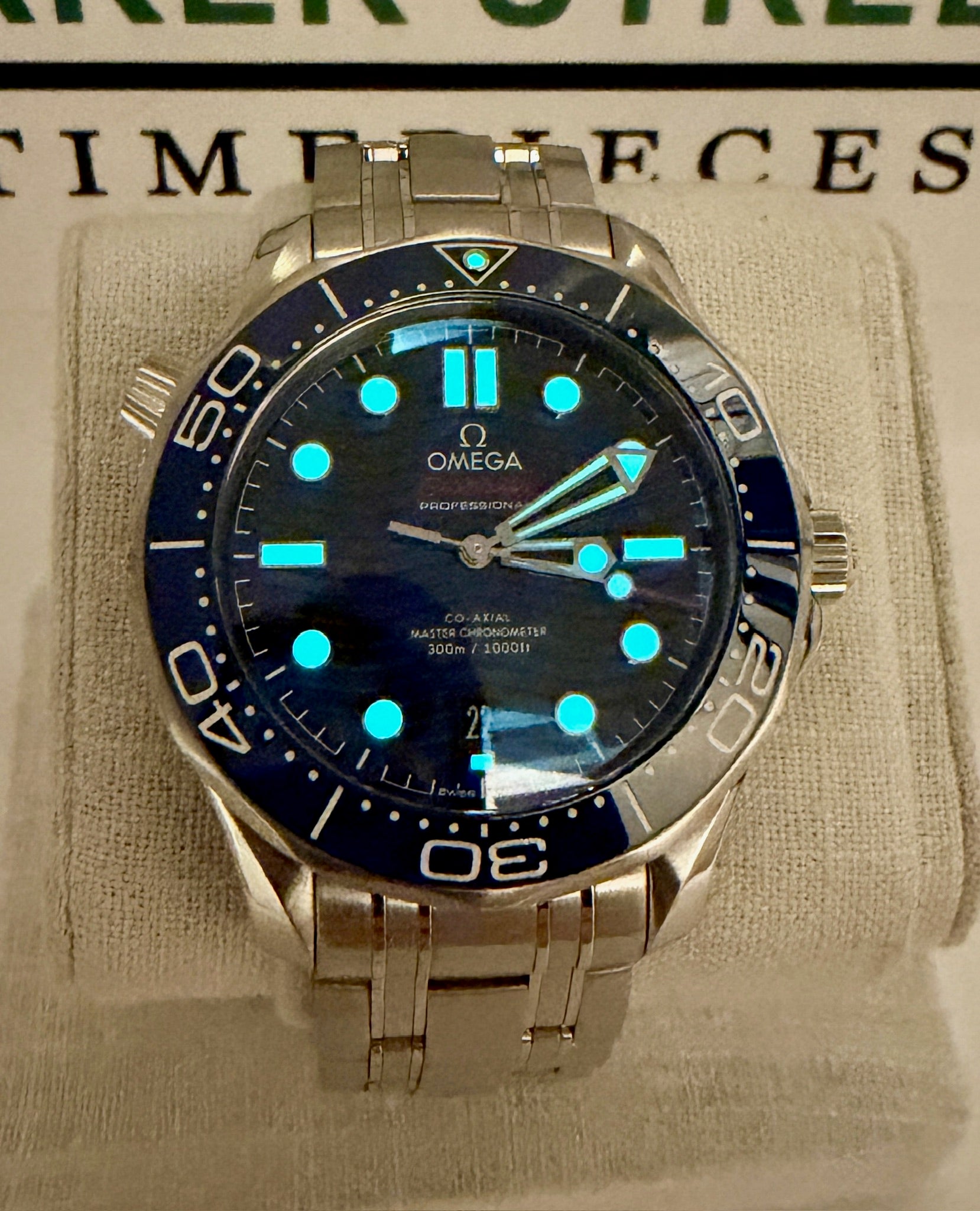 Case #374 — Omega Seamaster Diver 300M Blue on Steel Ref. 210.30.42.20.03.001