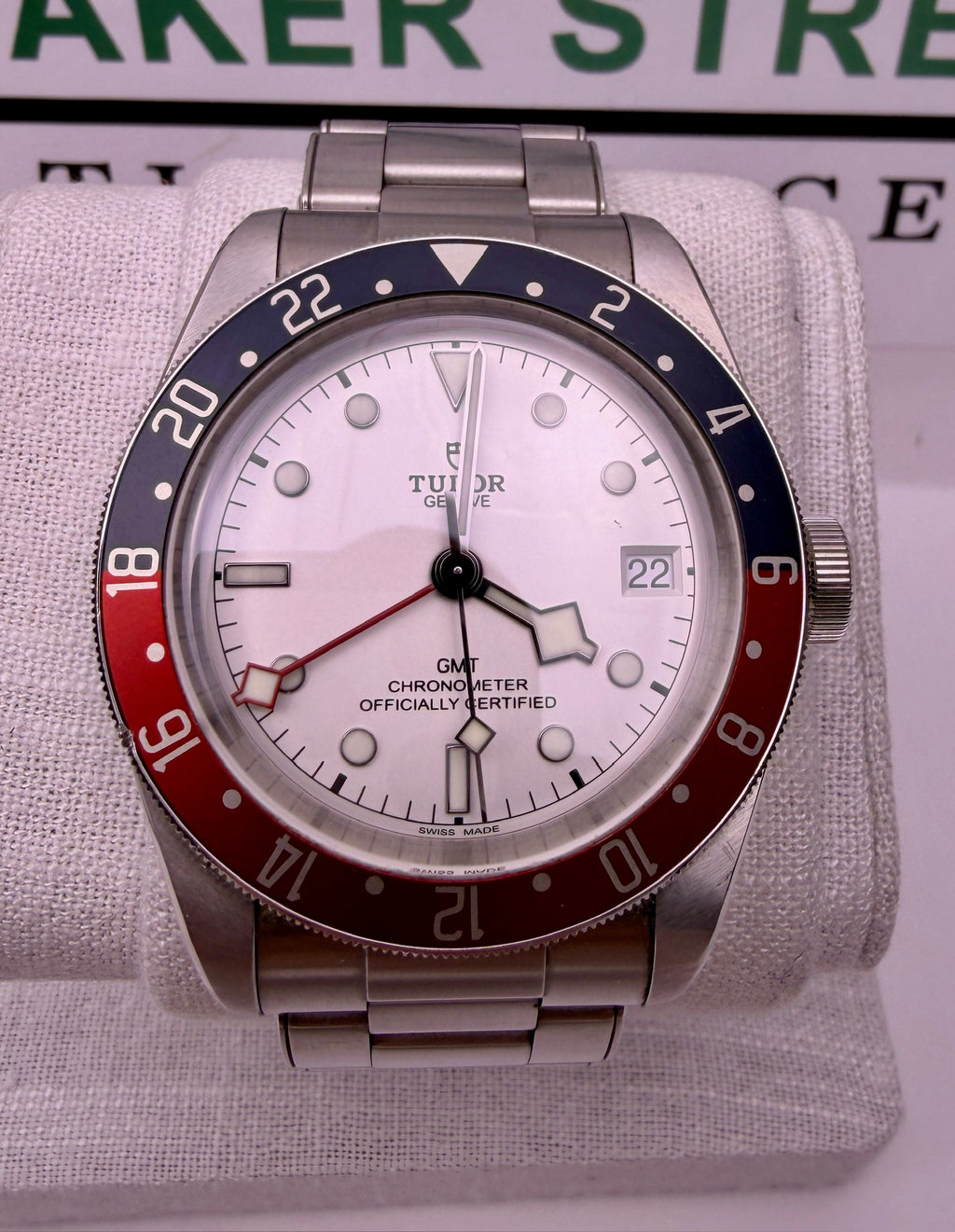 Case #375 — Tudor Black Bay GMT “Pepsi Opaline” Ref. 79830RB