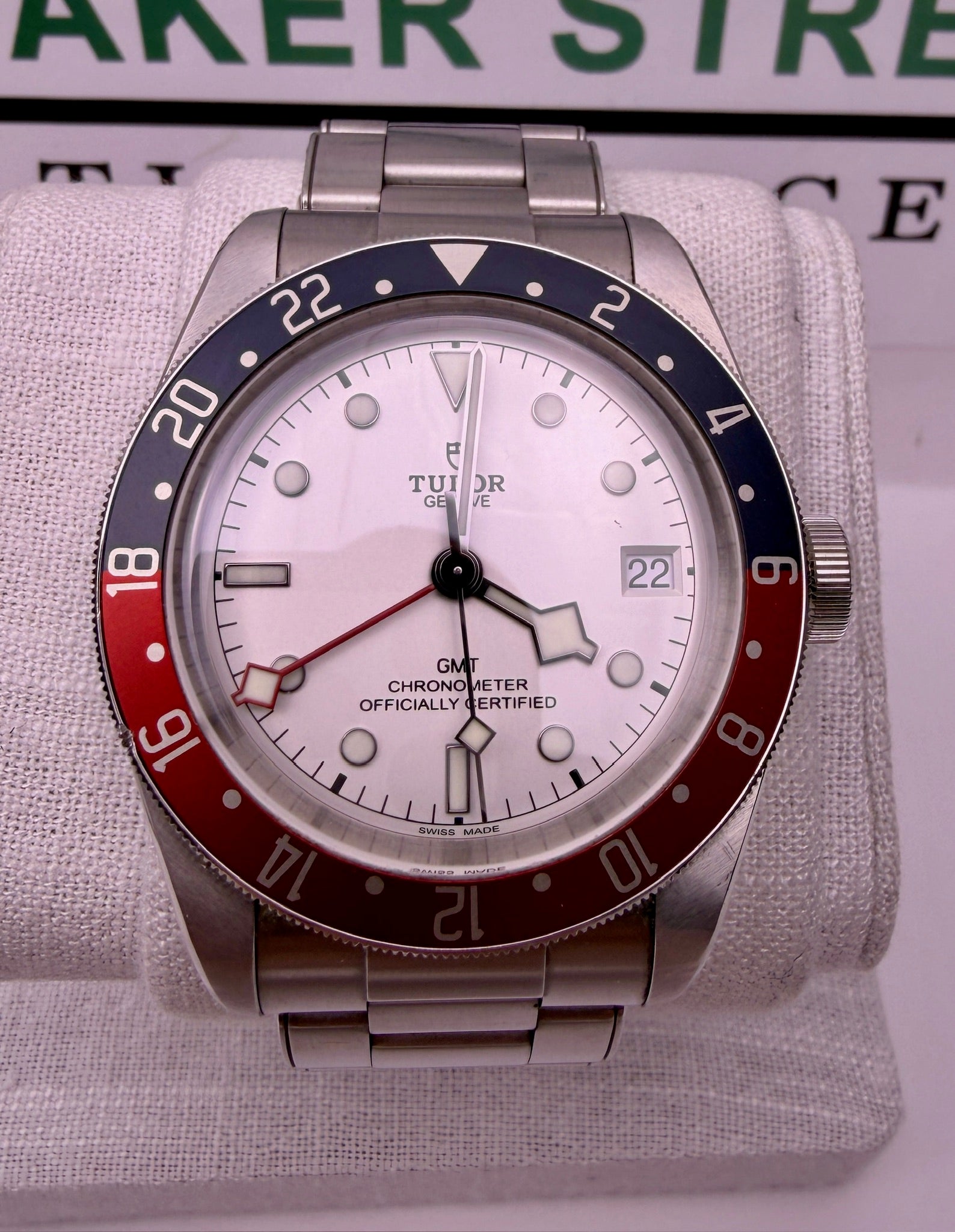 Case #375 — Tudor Black Bay GMT “Pepsi Opaline” Ref. 79830RB