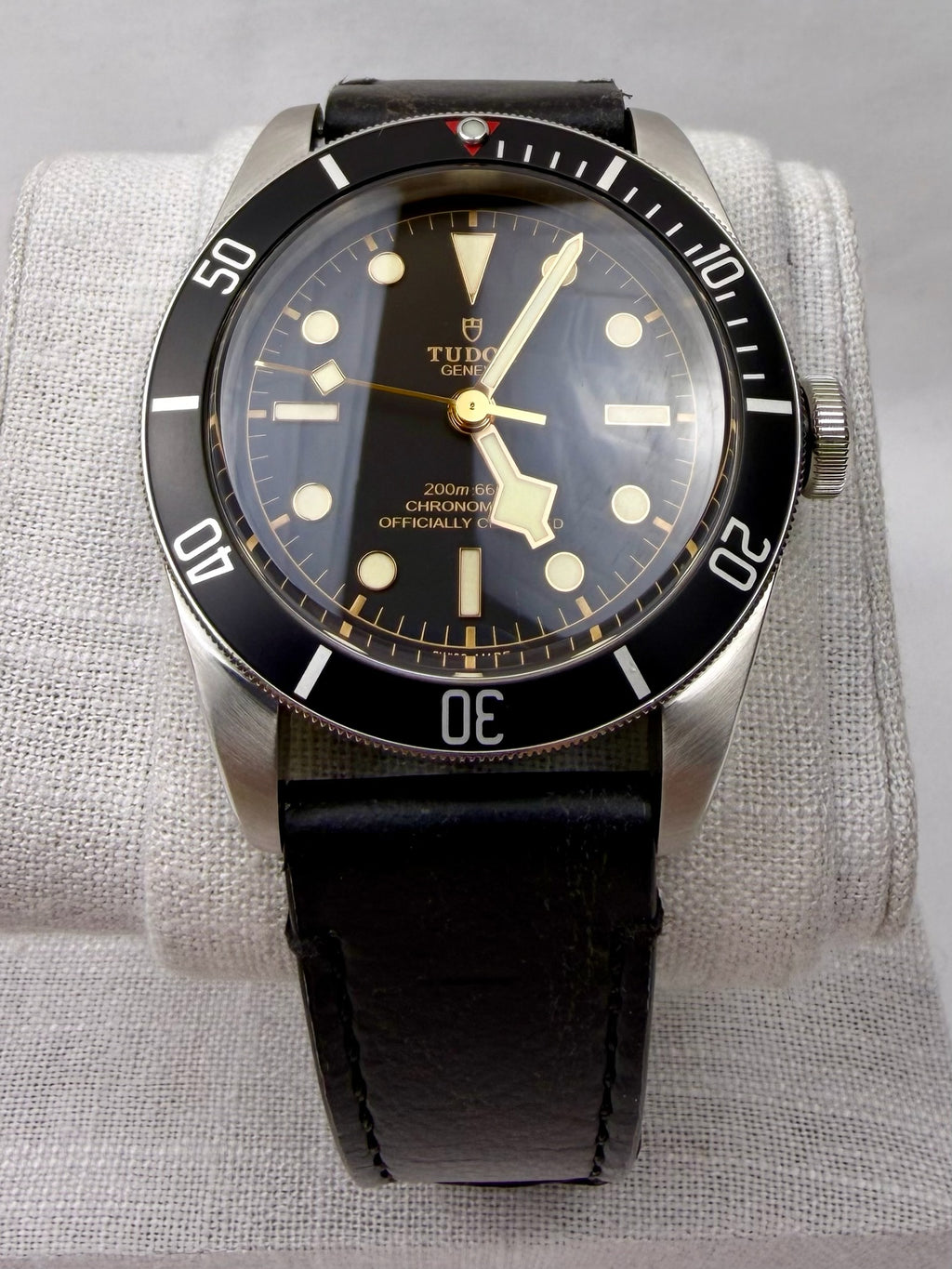 Case #328 — Tudor Black Bay 41 Black on Leather  Ref. 79230N