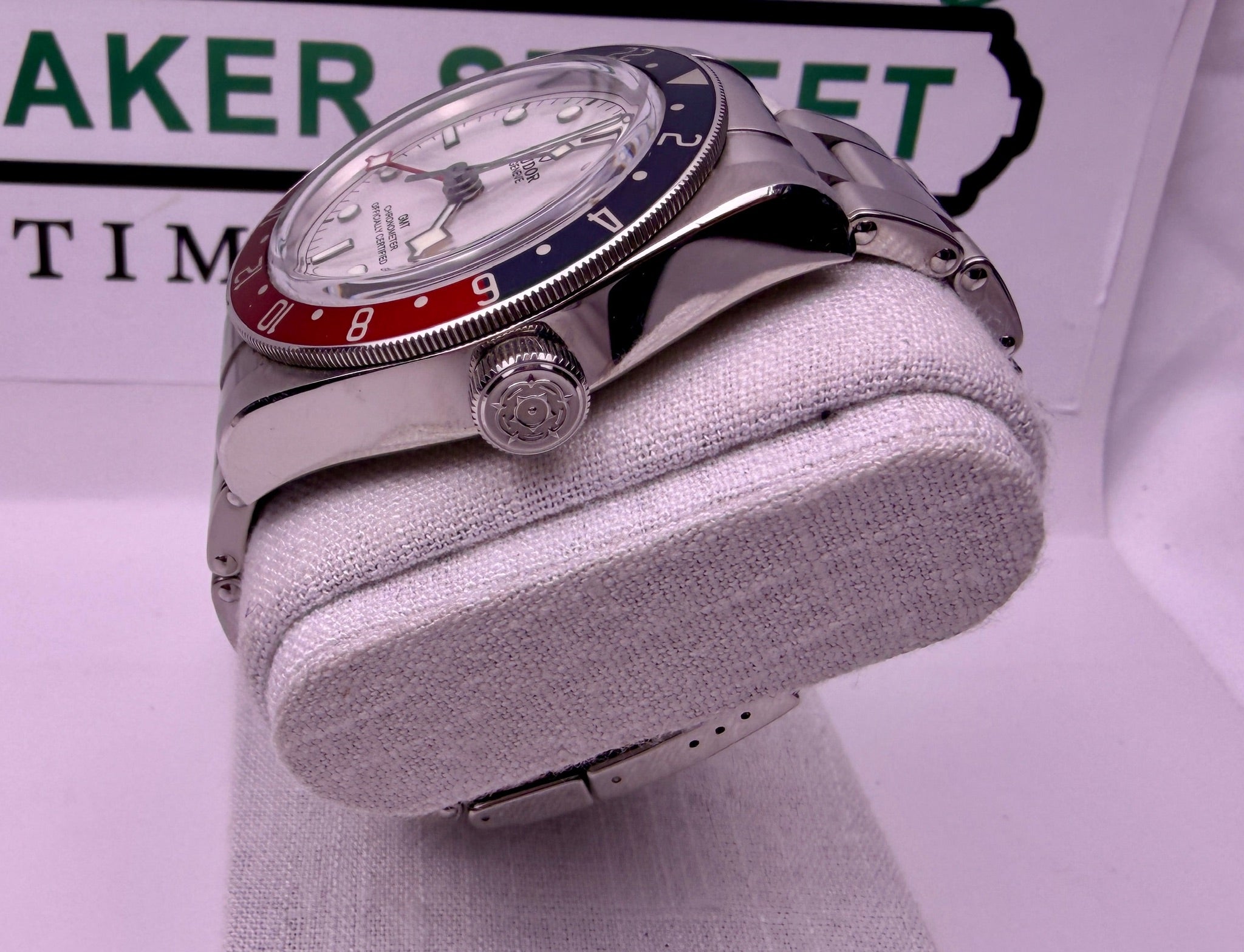 Case #375 — Tudor Black Bay GMT “Pepsi Opaline” Ref. 79830RB