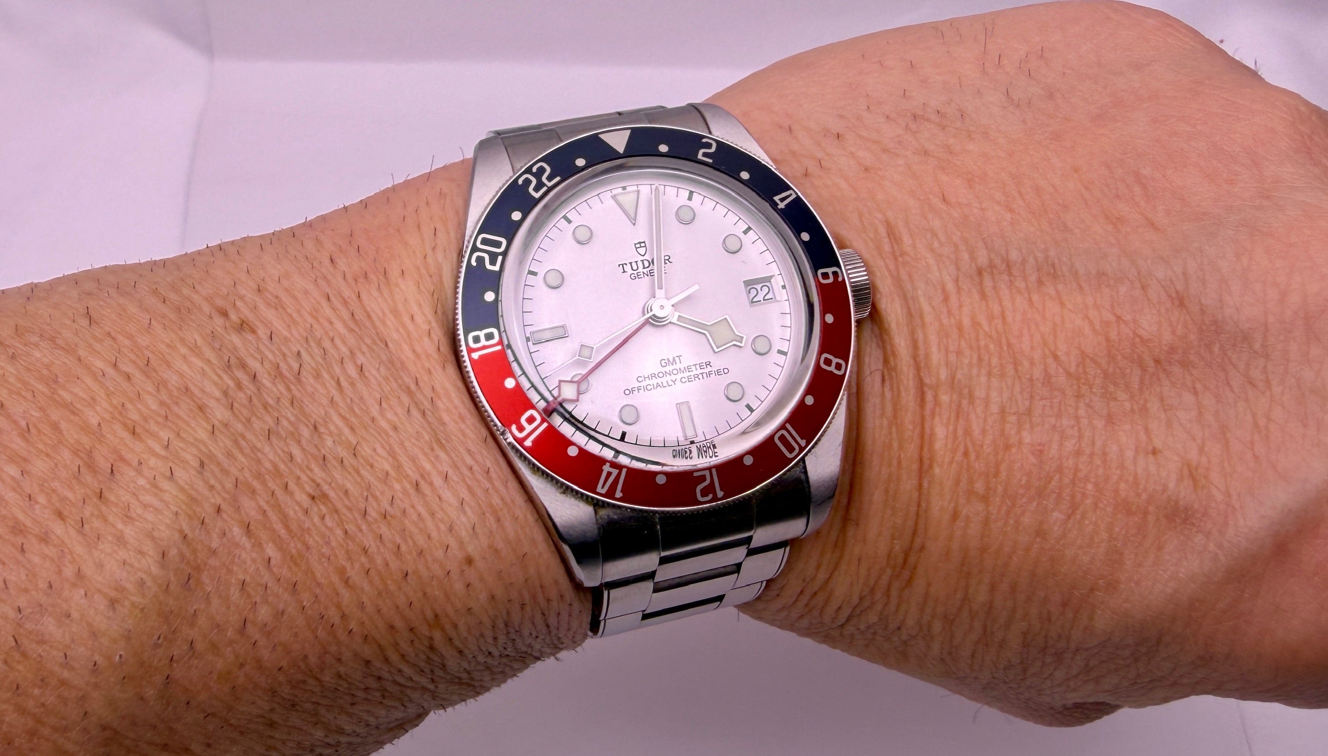 Case #375 — Tudor Black Bay GMT “Pepsi Opaline” Ref. 79830RB