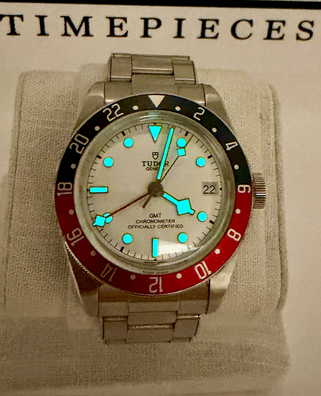Case #375 — Tudor Black Bay GMT “Pepsi Opaline” Ref. 79830RB
