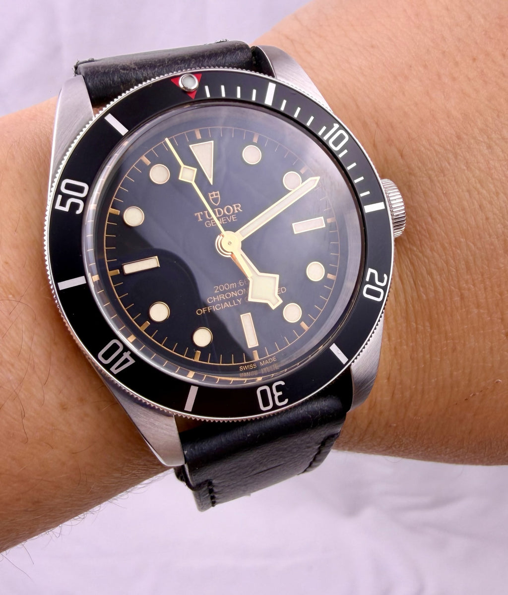 Case #328 — Tudor Black Bay 41 Black on Leather  Ref. 79230N