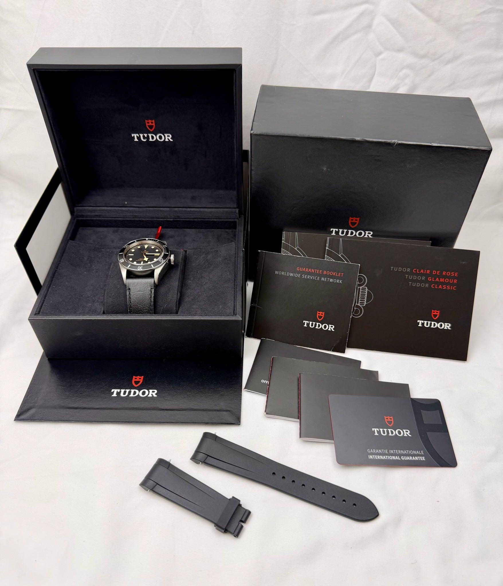 Case #328 — Tudor Black Bay 41 Black on Leather  Ref. 79230N