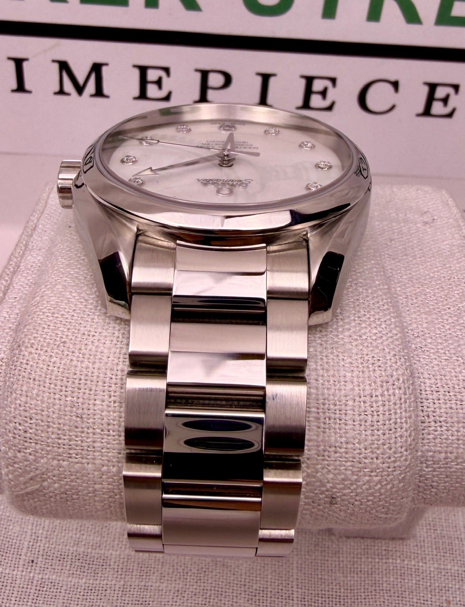 Case #381 — Omega Seamaster Aqua Terra 38.5MM MOP Dial with Diamonds Ref. 231.10.39.21.55.002