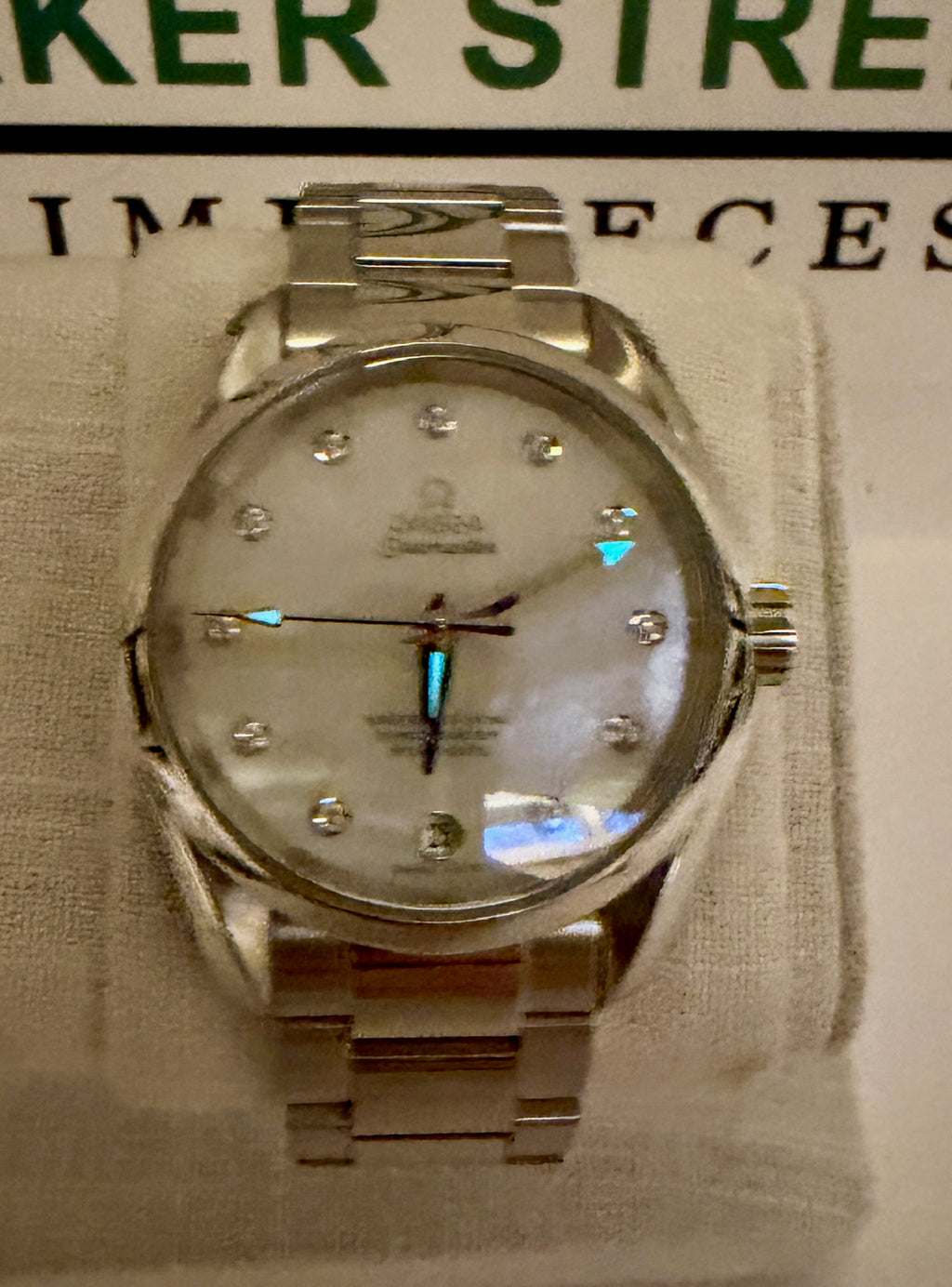 Case #381 — Omega Seamaster Aqua Terra 38.5MM MOP Dial with Diamonds Ref. 231.10.39.21.55.002