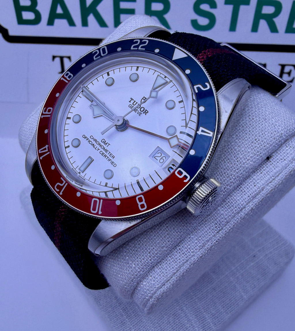 Case #384 — Tudor Black Bay GMT “Pepsi Opaline” Ref. 79830RB