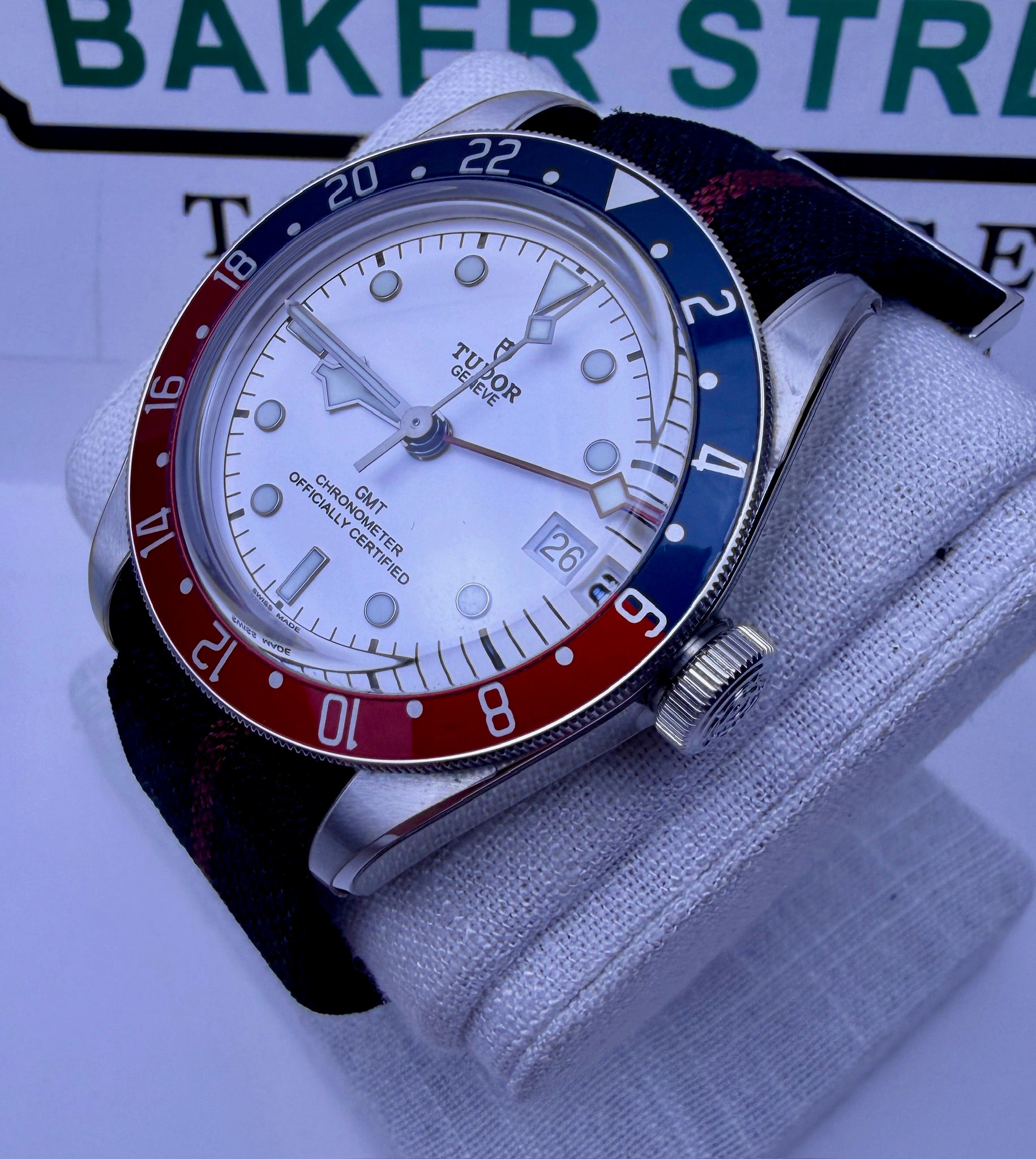 Case #384 — Tudor Black Bay GMT “Pepsi Opaline” Ref. 79830RB