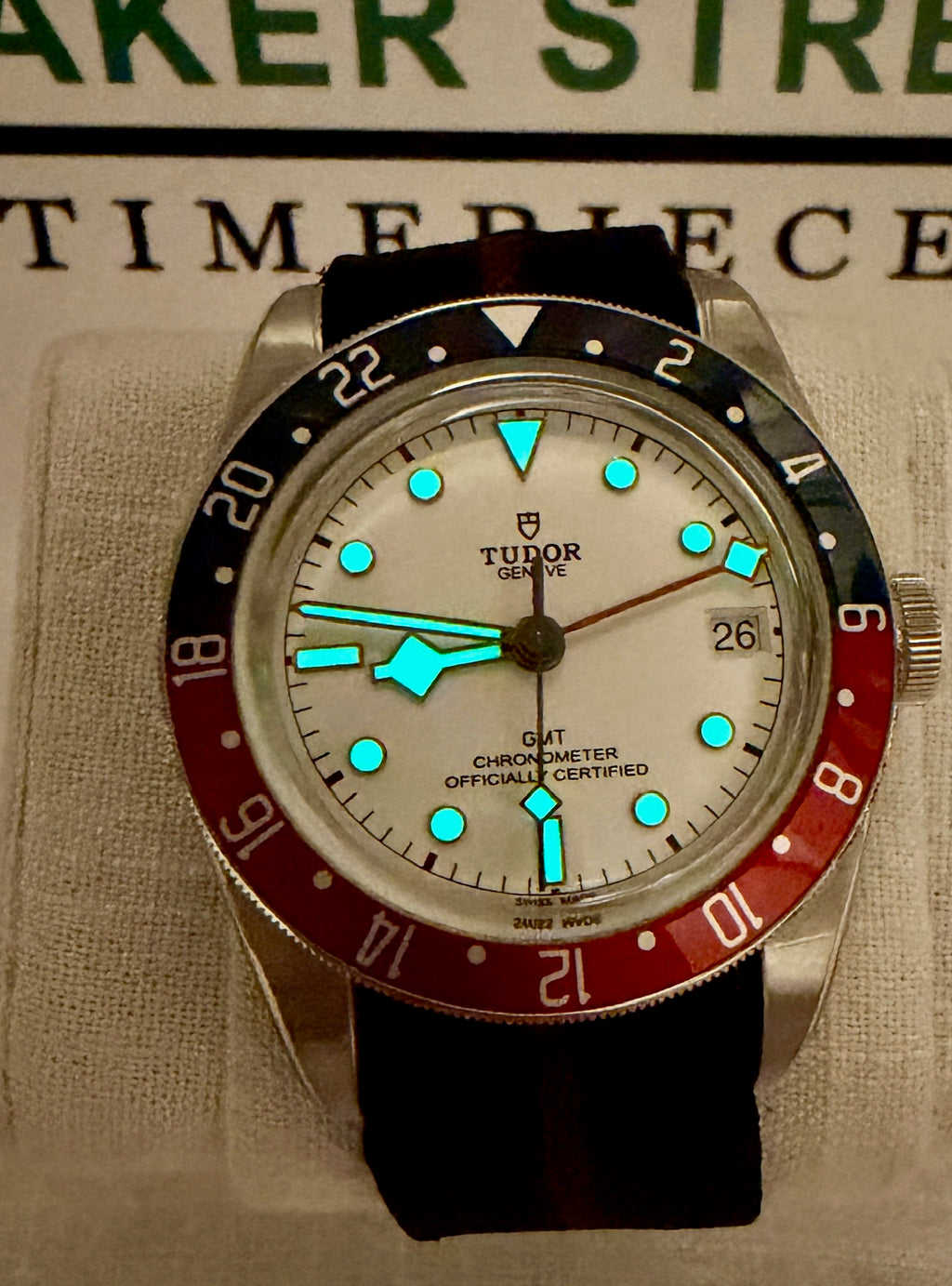 Case #384 — Tudor Black Bay GMT “Pepsi Opaline” Ref. 79830RB