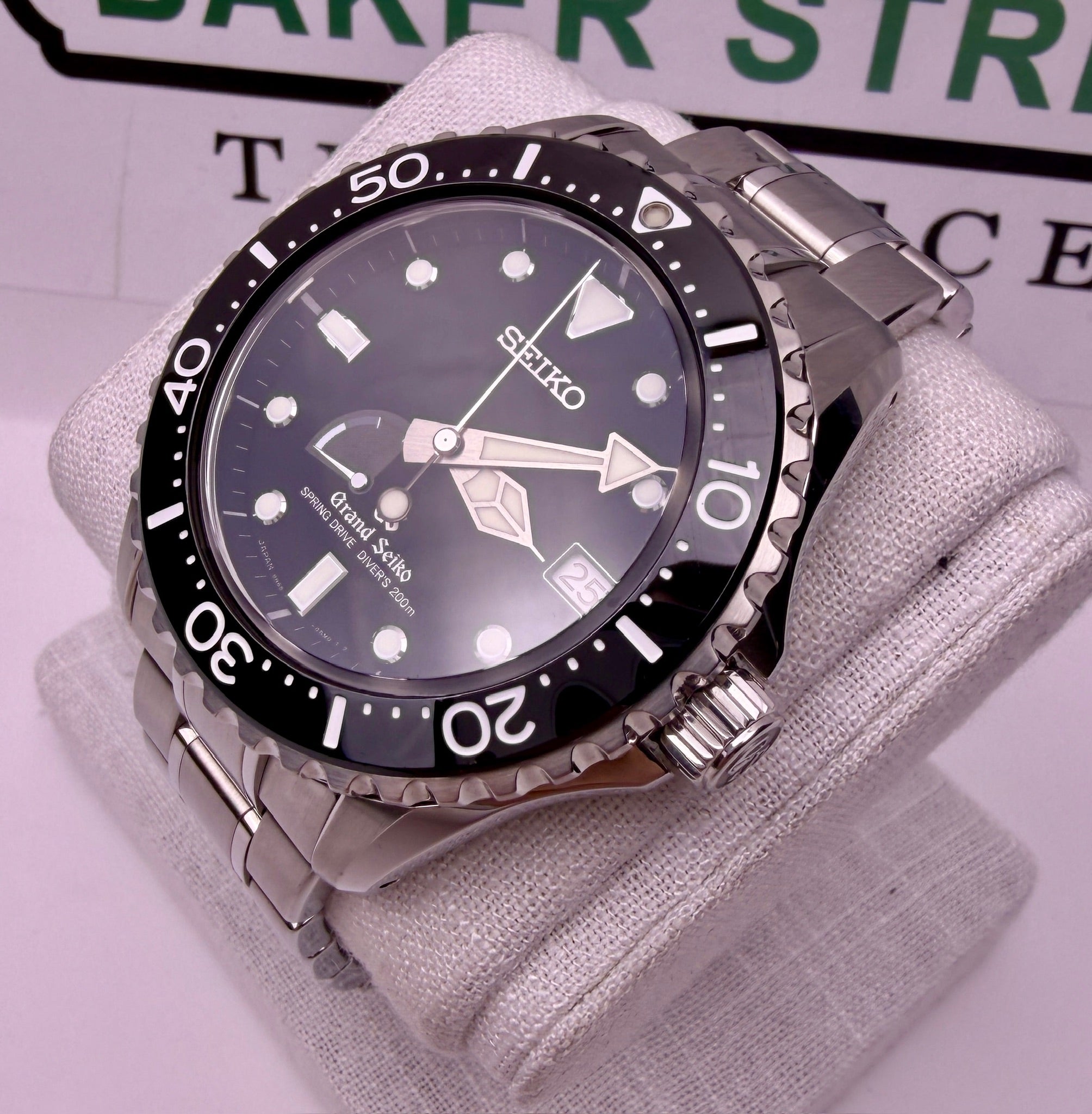 Case #388 — Grand Seiko Spring Drive Diver Black Ref. SBGA029