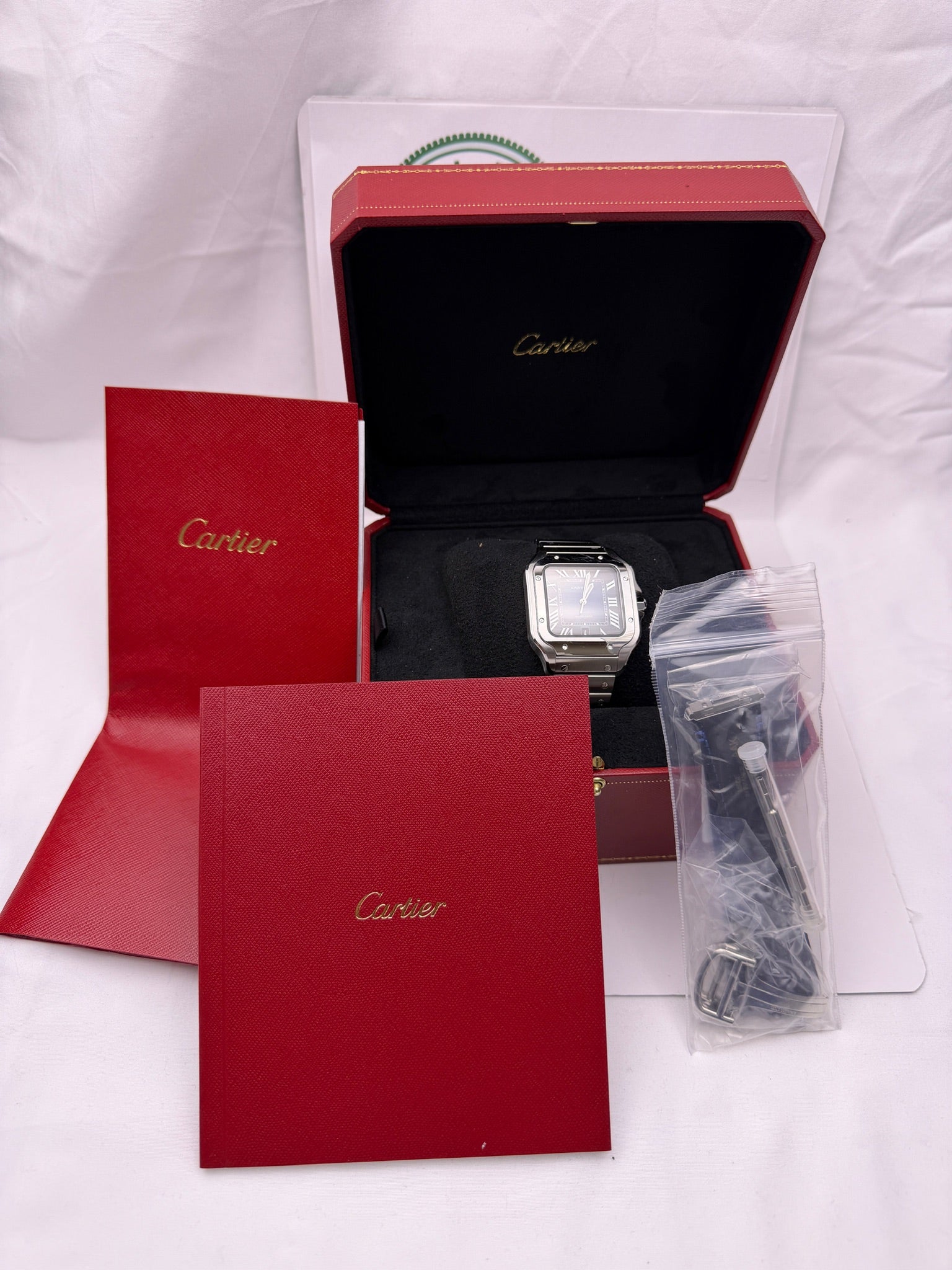 Case #391 — Cartier Santos Large Automatic Blue Ref. WSSA0071