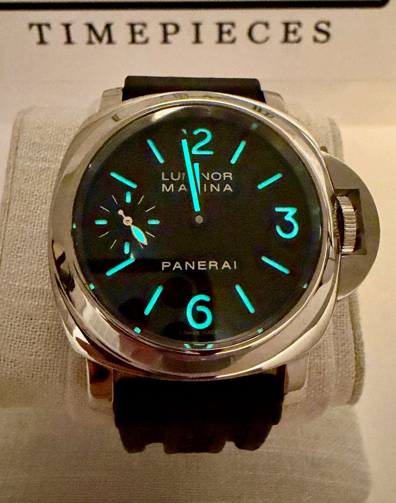 Case #413 — Panerai Luminor Black on Black Rubber Ref. PAM00111