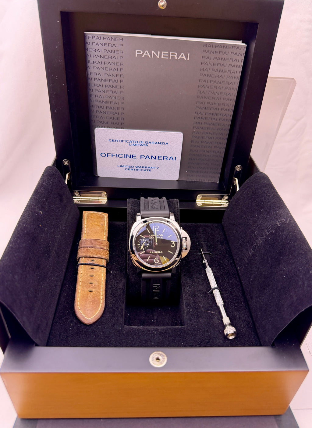 Case #413 — Panerai Luminor Black on Black Rubber Ref. PAM00111