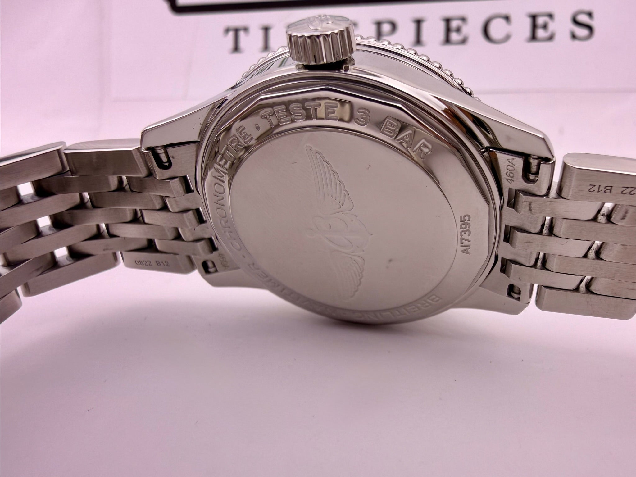 Case #408 — Breitling Navitimer 35MM Mother of Pearl Dial with Diamond Hour Markers Ref. A17395211A1A1