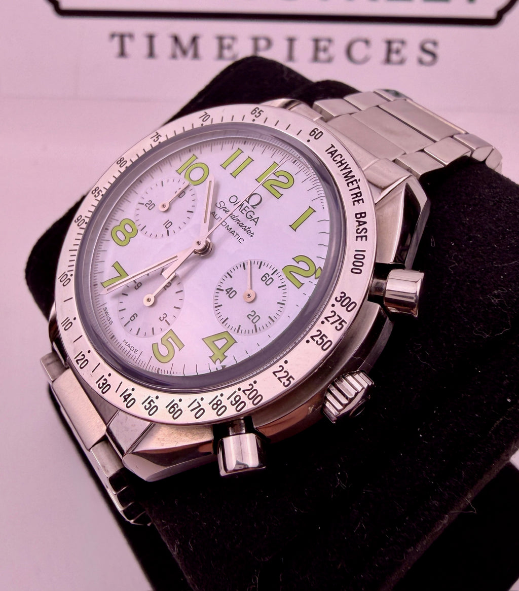 Case #436 — Omega Speedmaster Reduced Mother of Pearl Green Ref. 3834.72.35
