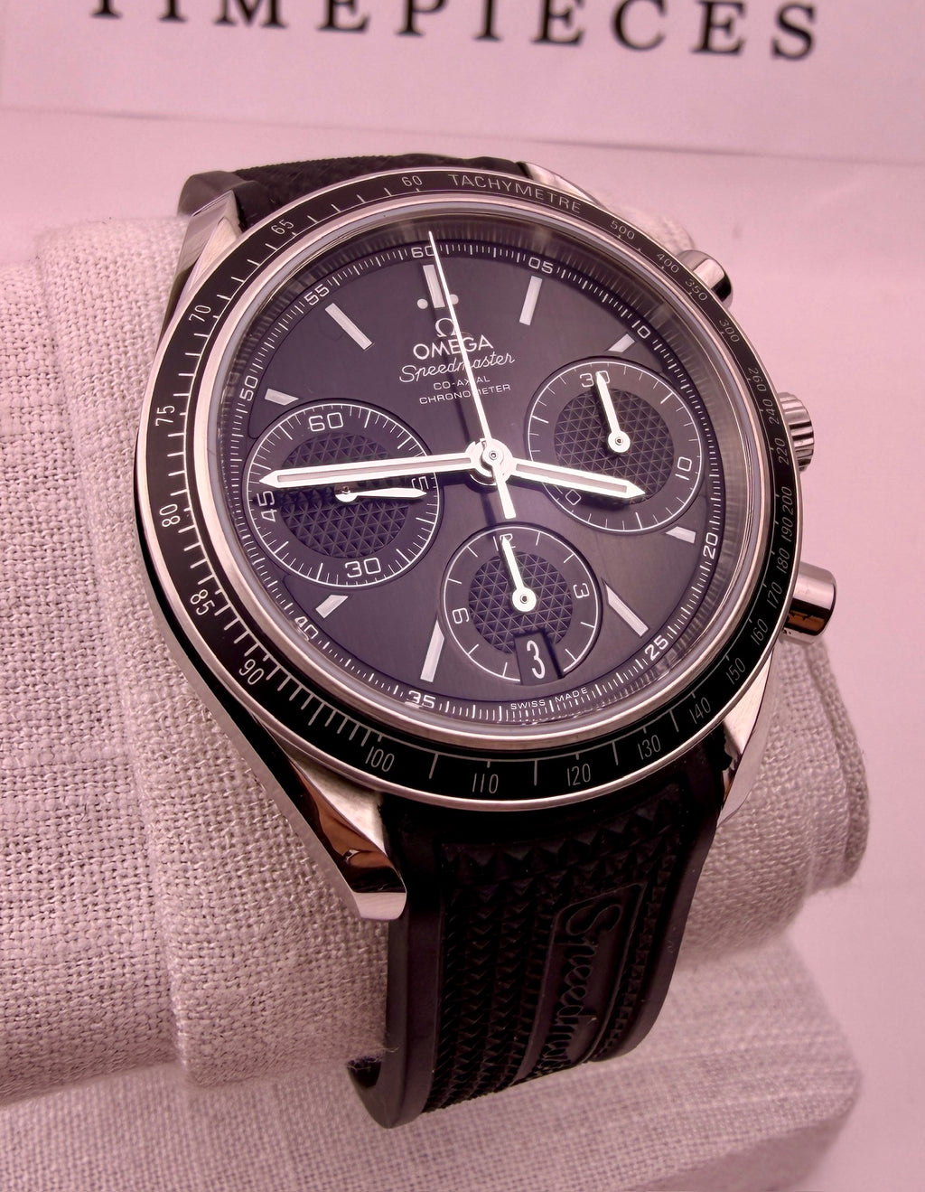 Case #410 — Omega Speedmaster Racing Black on Rubber Strap Ref. 326.32.40.50.01.001
