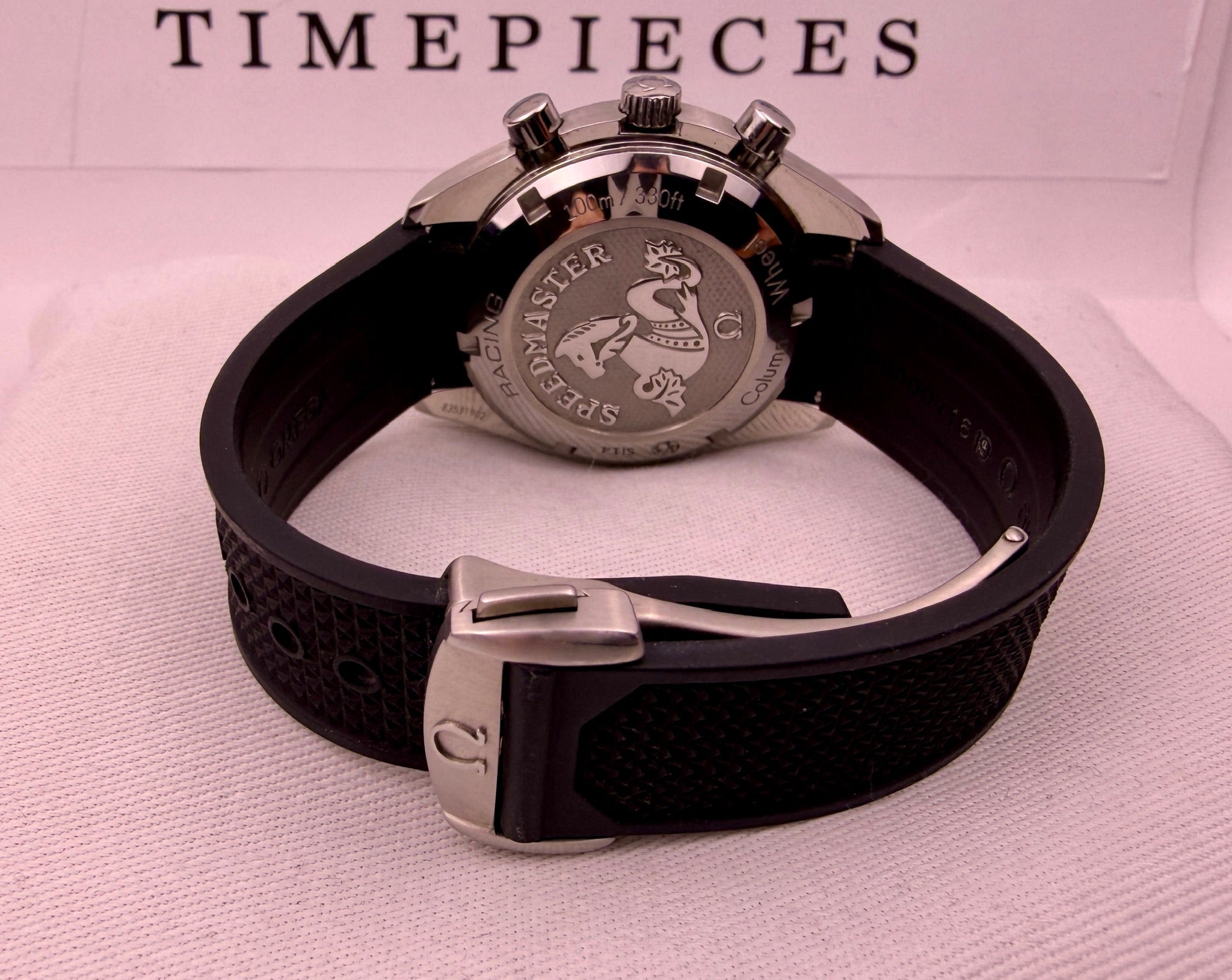 Case #410 — Omega Speedmaster Racing Black on Rubber Strap Ref. 326.32.40.50.01.001