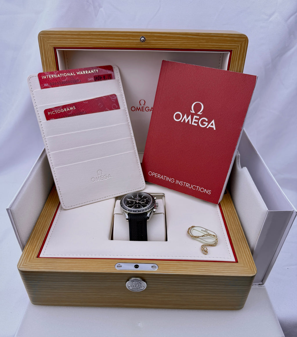 Case #410 — Omega Speedmaster Racing Black on Rubber Strap Ref. 326.32.40.50.01.001