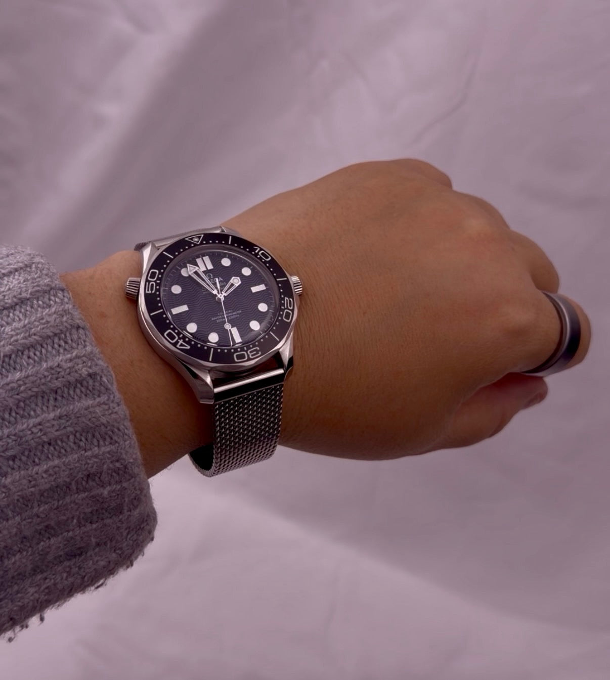 Case #430 — Omega Seamaster Professional 300 Black on Mesh Ref. 210.30.42.20.01.010