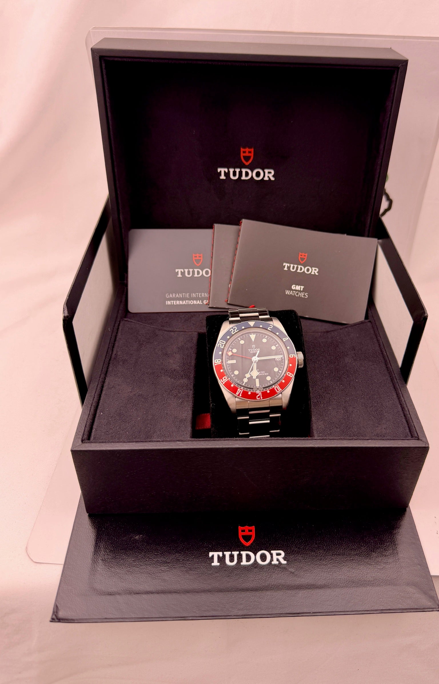 Case #448 — Tudor Black Bay GMT “Pepsi” Black on Oyster Ref. M79830RB