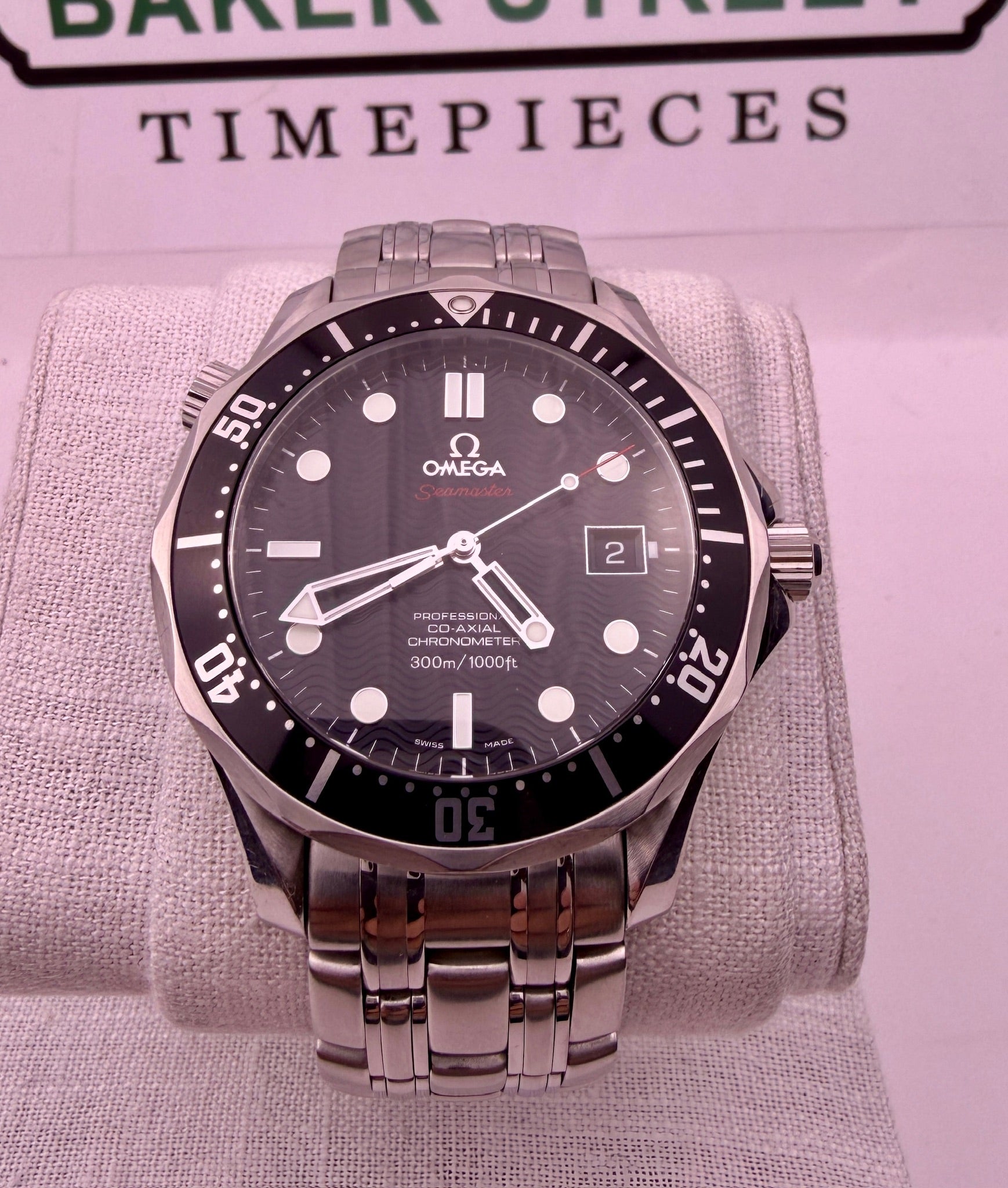 Case #464 — Omega Seamaster Professional 300 Black Wave Dial on Steel Ref. 212.30.41.20.01.002
