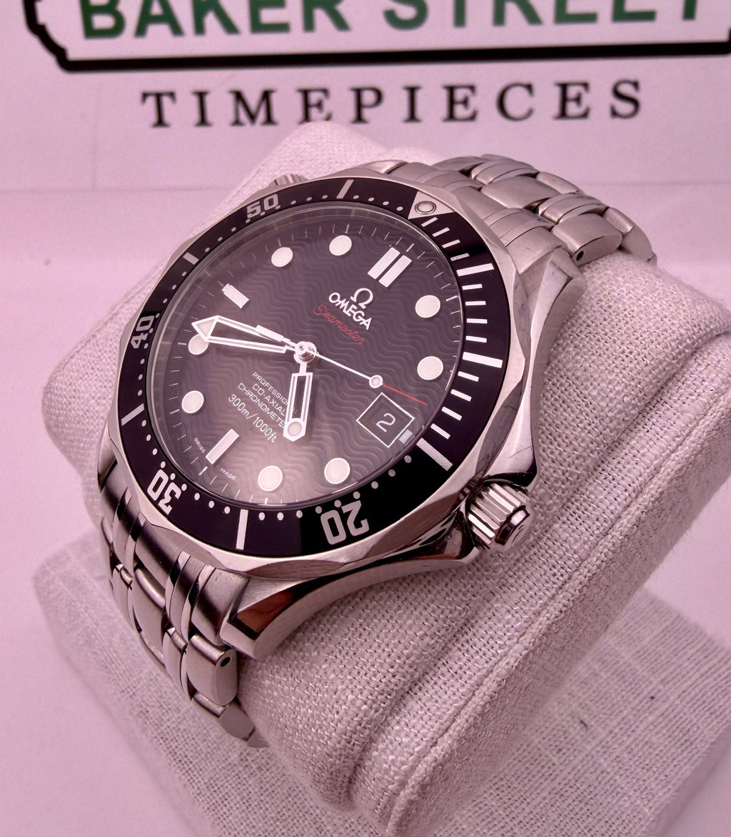 Case #464 — Omega Seamaster Professional 300 Black Wave Dial on Steel Ref. 212.30.41.20.01.002