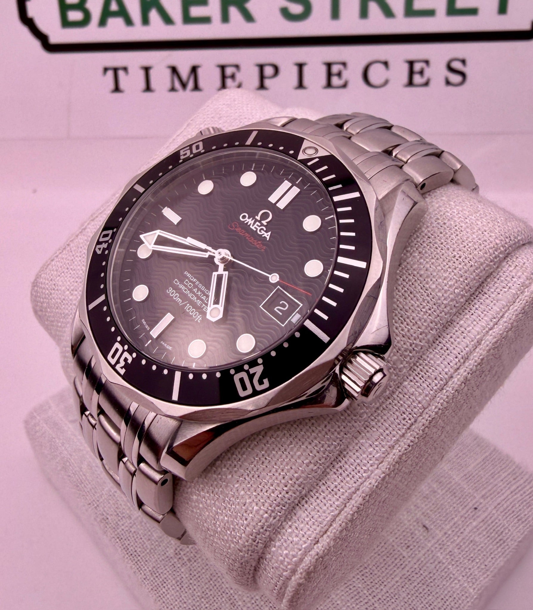 Case #464 — Omega Seamaster Professional 300 Black Wave Dial on Steel Ref. 212.30.41.20.01.002
