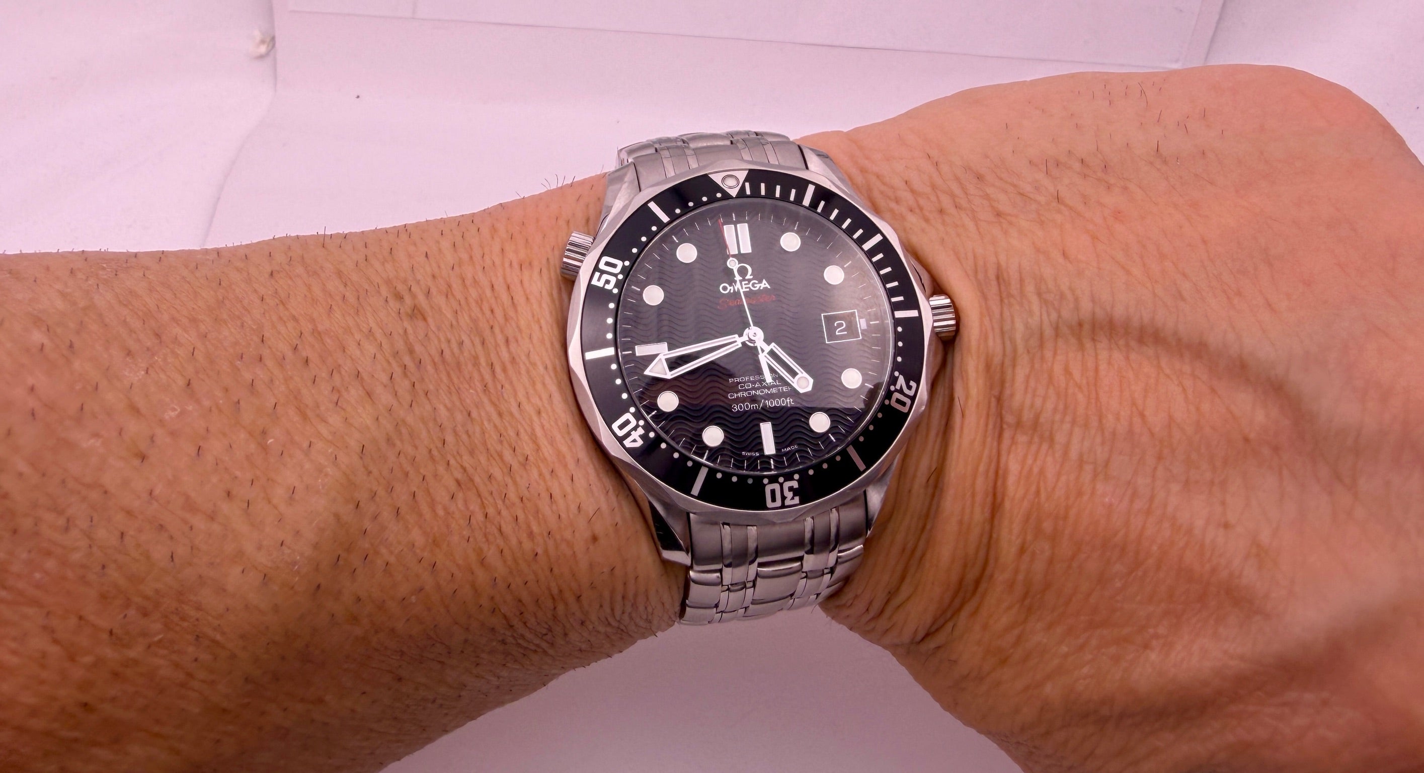 Case #464 — Omega Seamaster Professional 300 Black Wave Dial on Steel Ref. 212.30.41.20.01.002
