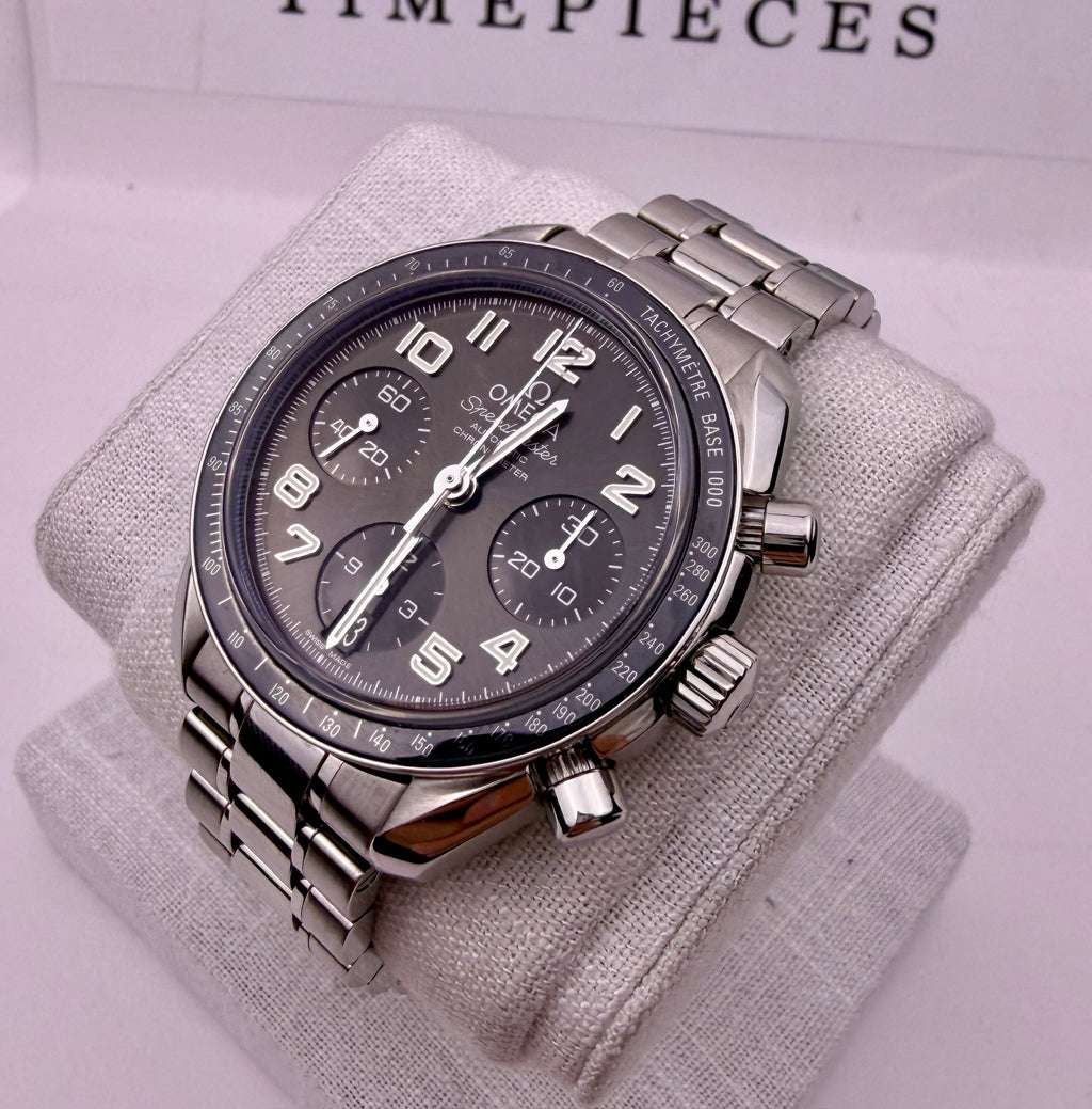 Case #444 — Omega Speedmaster 38 Co-Axial Chronograph, grey dial Ref. 324.30.38.40.06.001
