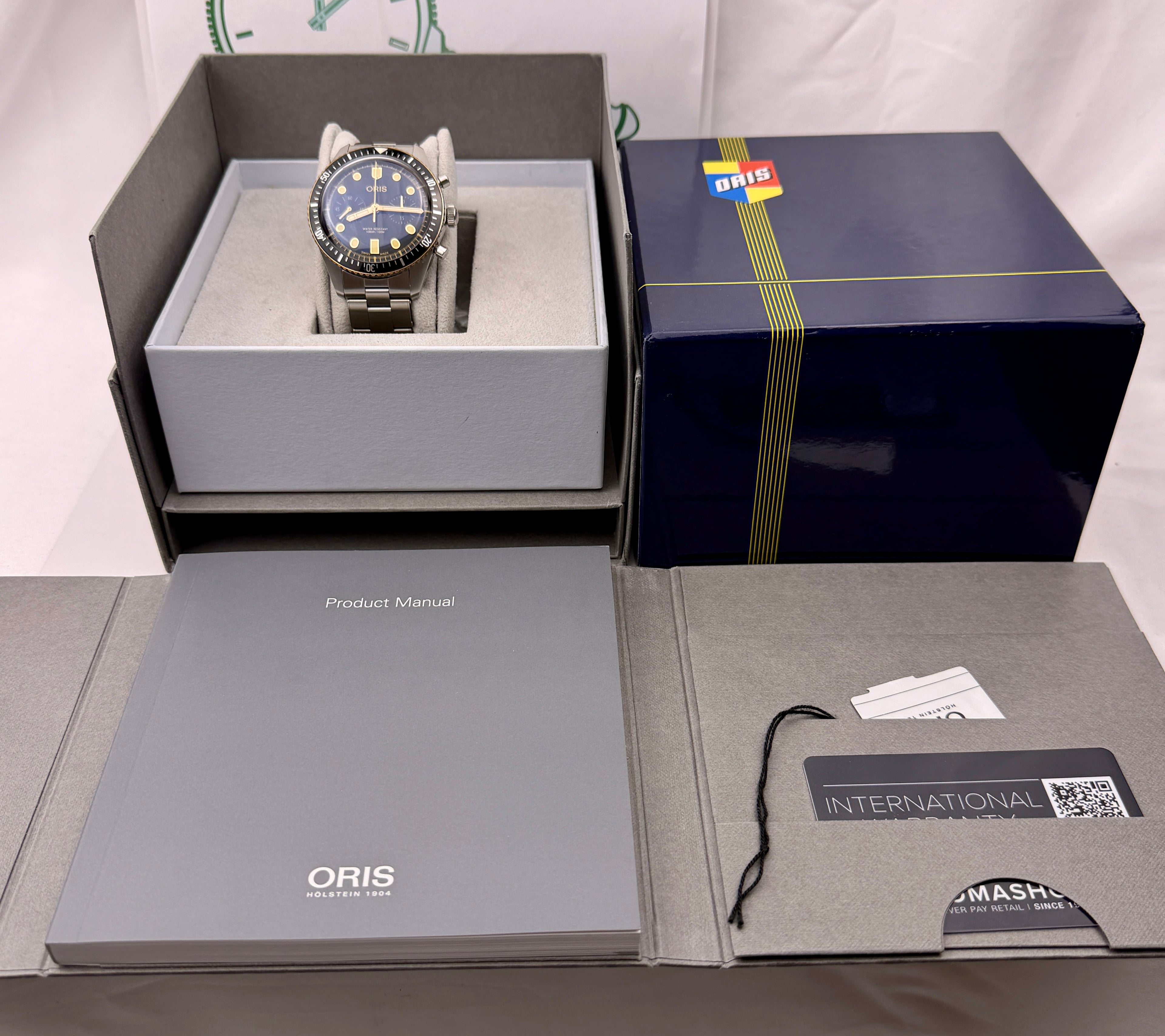 Case #476 — Oris Divers Sixty-Five Chronograph Steel / Bronze Ref. 01 771 7744 4354-07 8 21 18