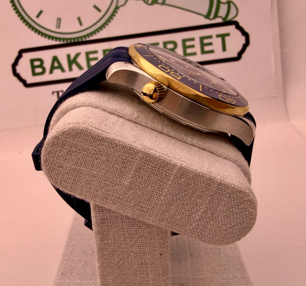 Case #434 — Omega Seamaster Professional Blue / Gold on Rubber Strap Ref. 210.22.42.20.03.001