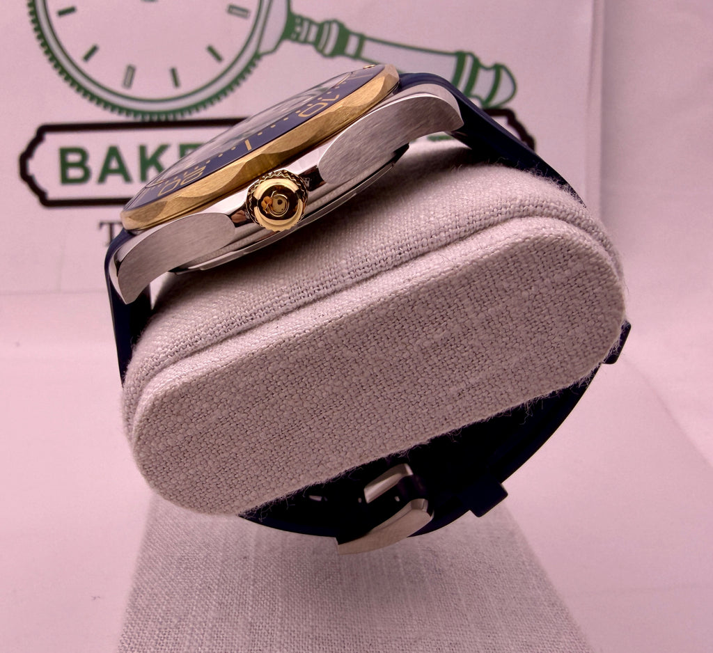Case #434 — Omega Seamaster Professional Blue / Gold on Rubber Strap Ref. 210.22.42.20.03.001